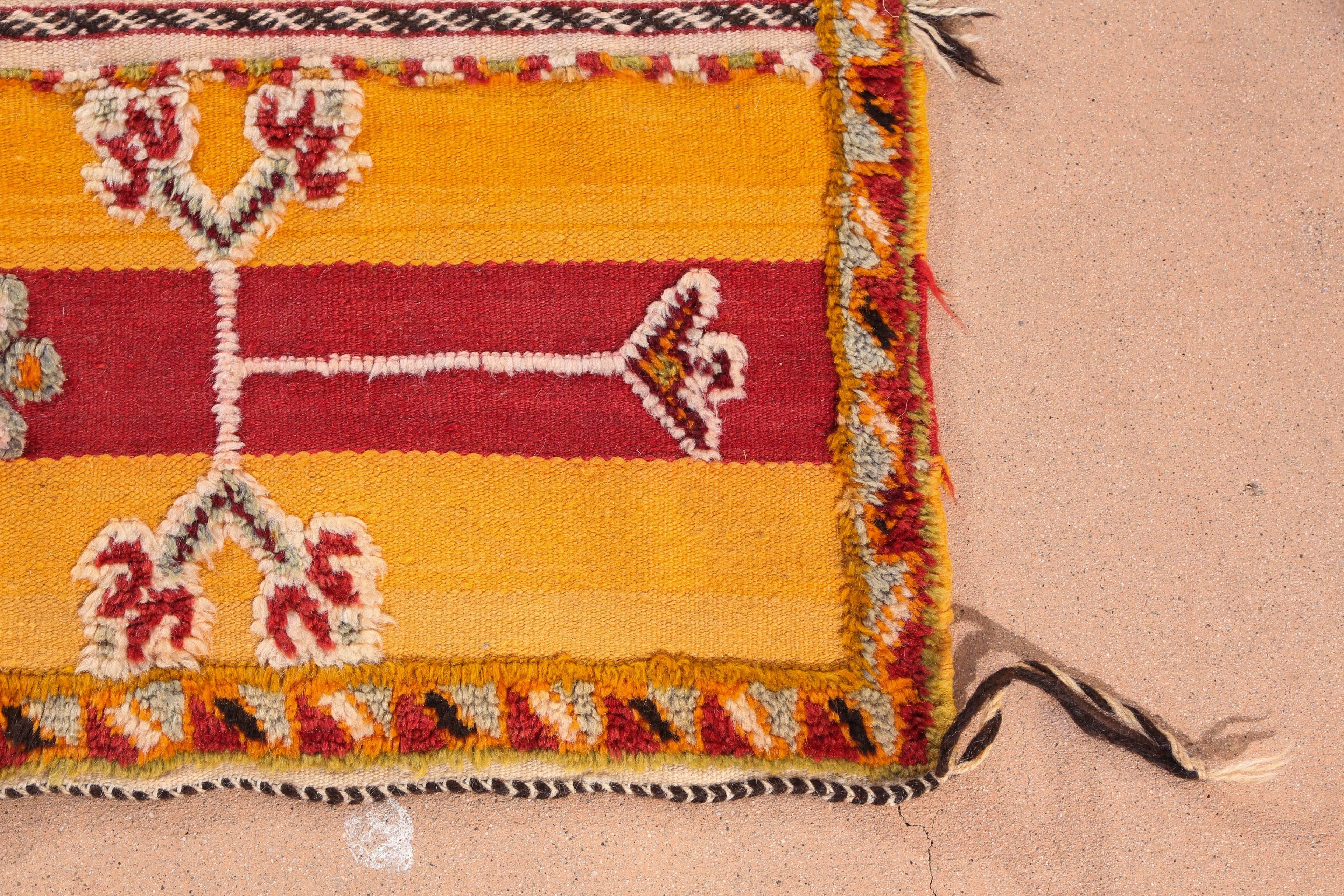 Wool Moroccan Vintage Tribal Rug - 4