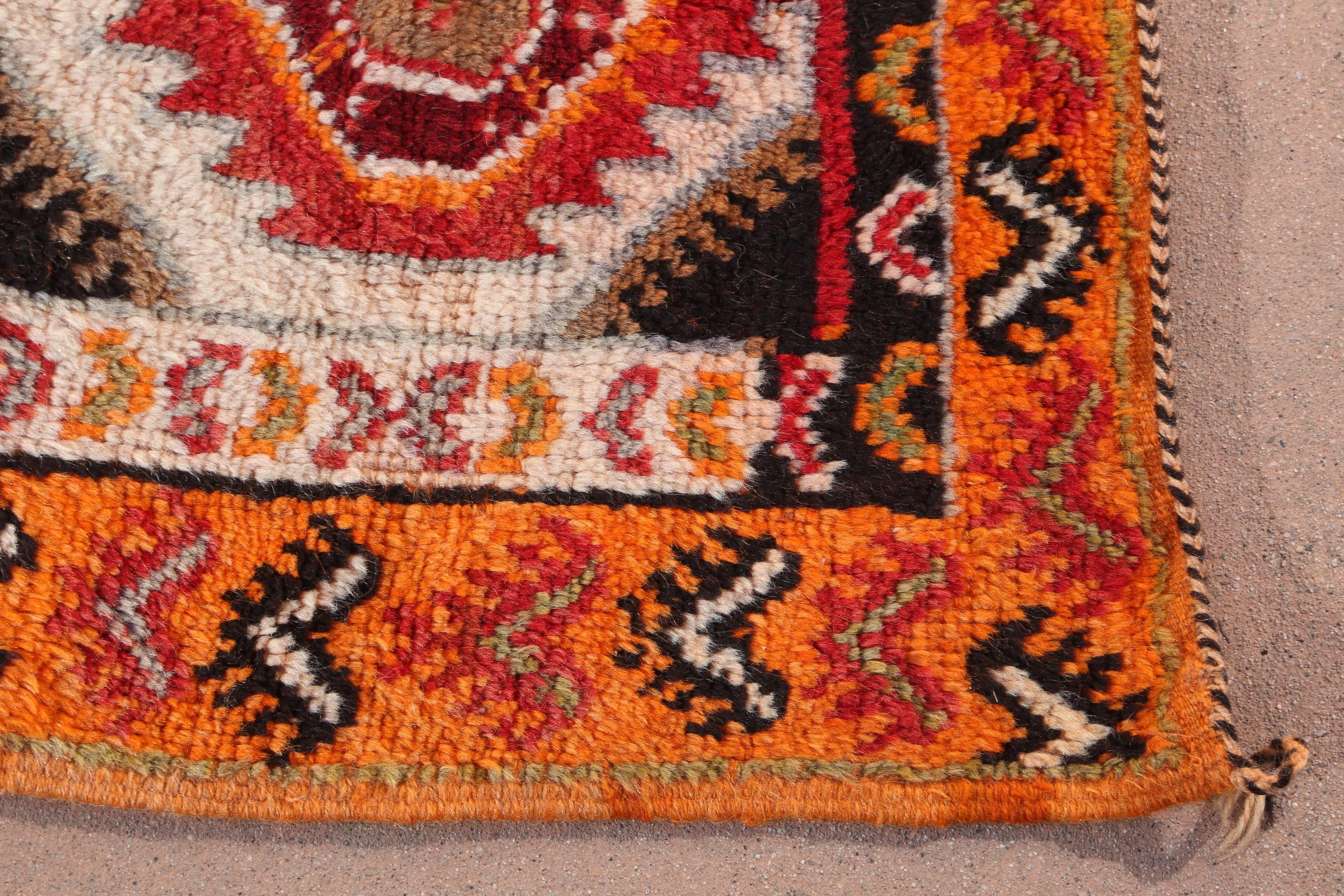 Hand-Woven Vintage Moroccan Tribal Rug