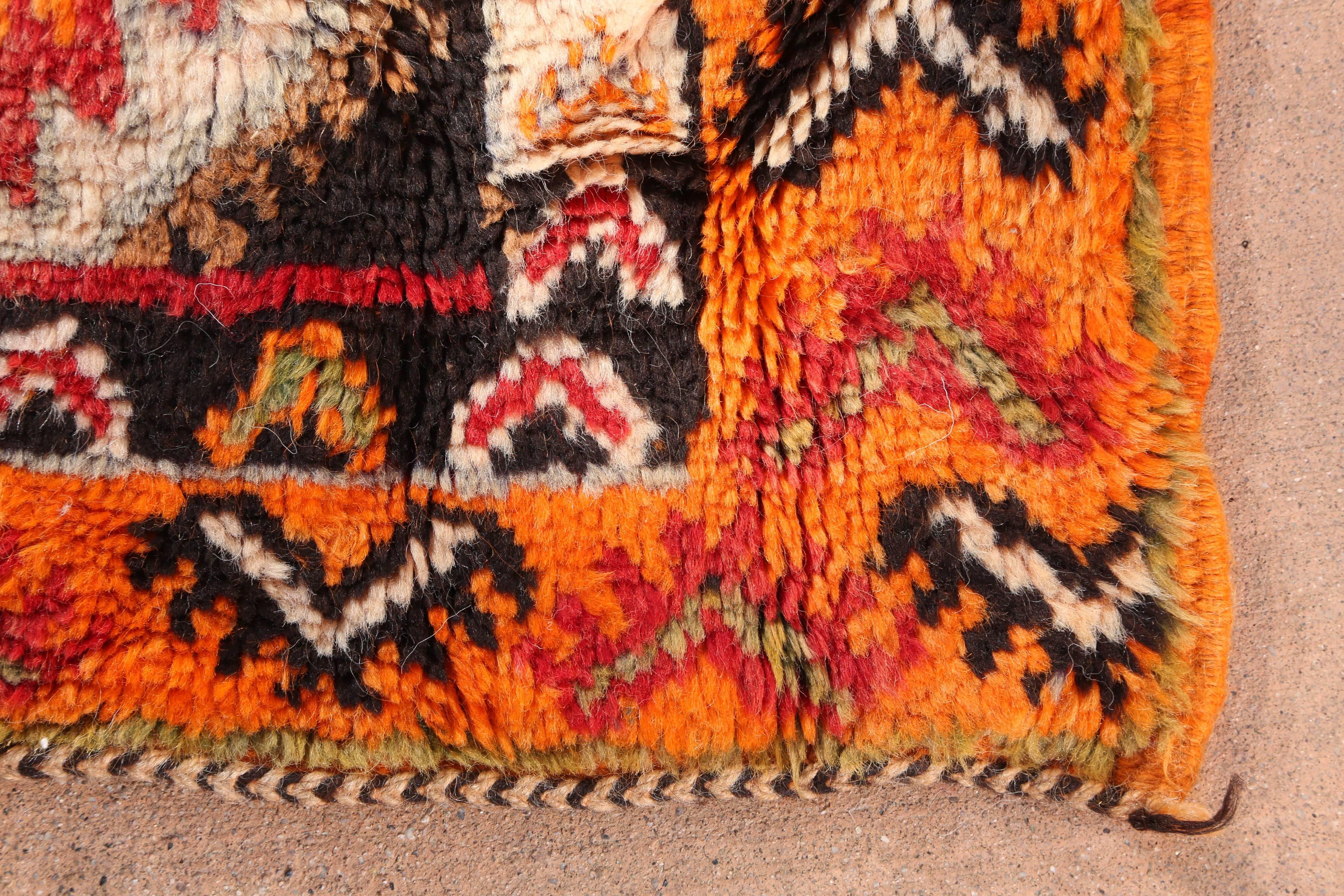 Wool Vintage Moroccan Tribal Rug