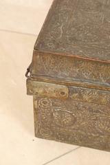 Large Antique 19th C. Anglo Indian Metal Writing Box