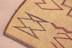 Vintage Marokkanisches Leder Tuareg Teppich Nordafrika