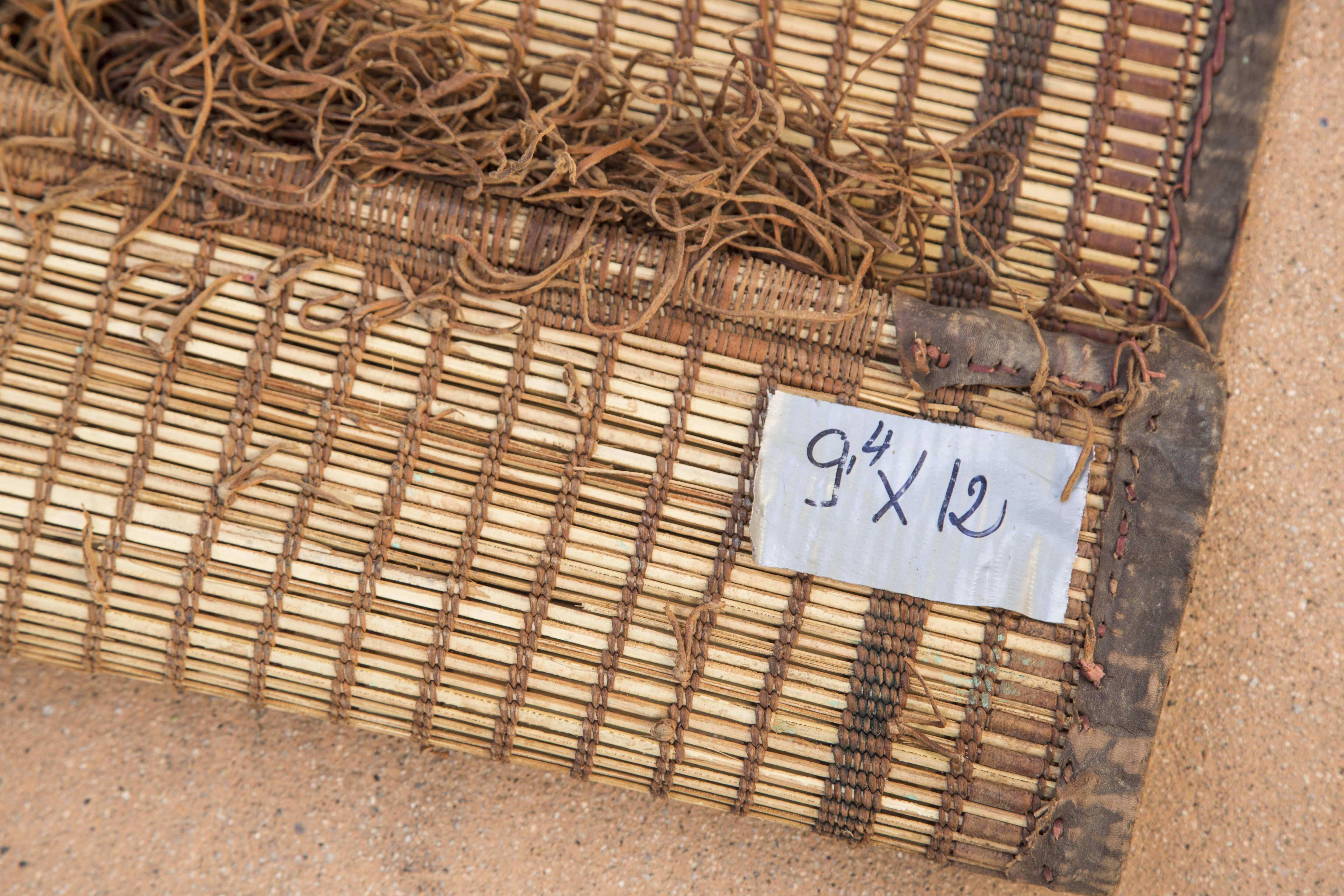 Moroccan Tribal Tuareg Leather Rug 4