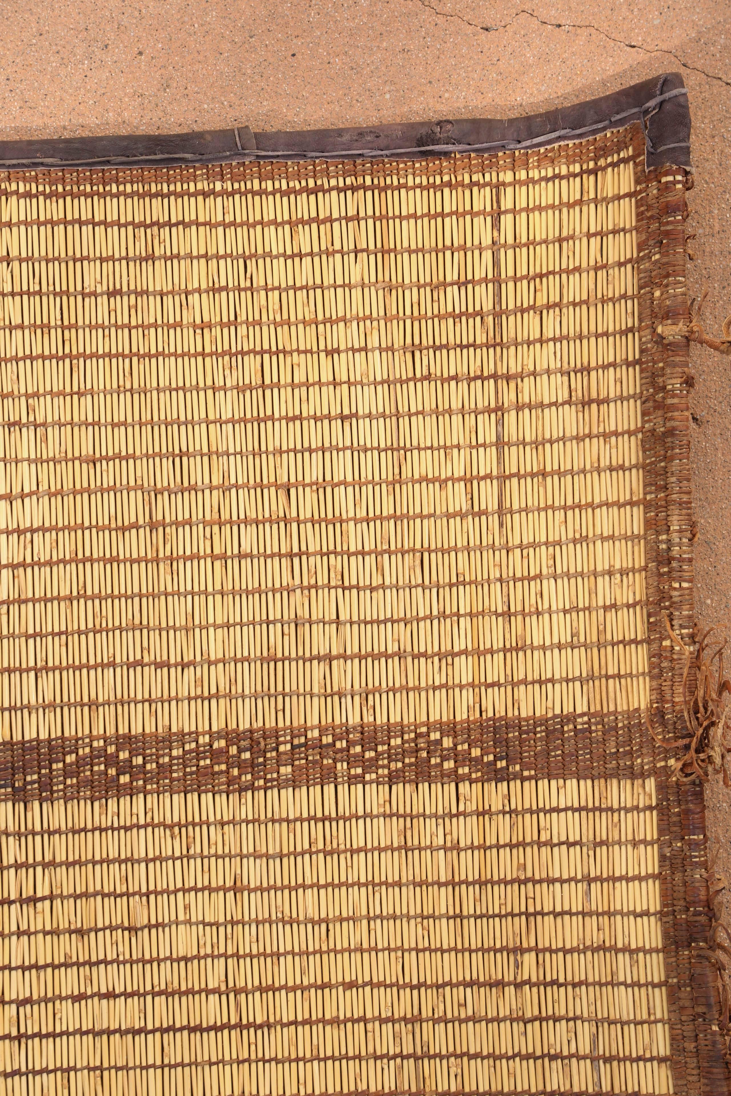 20th Century Moroccan Tuareg Leather Rug