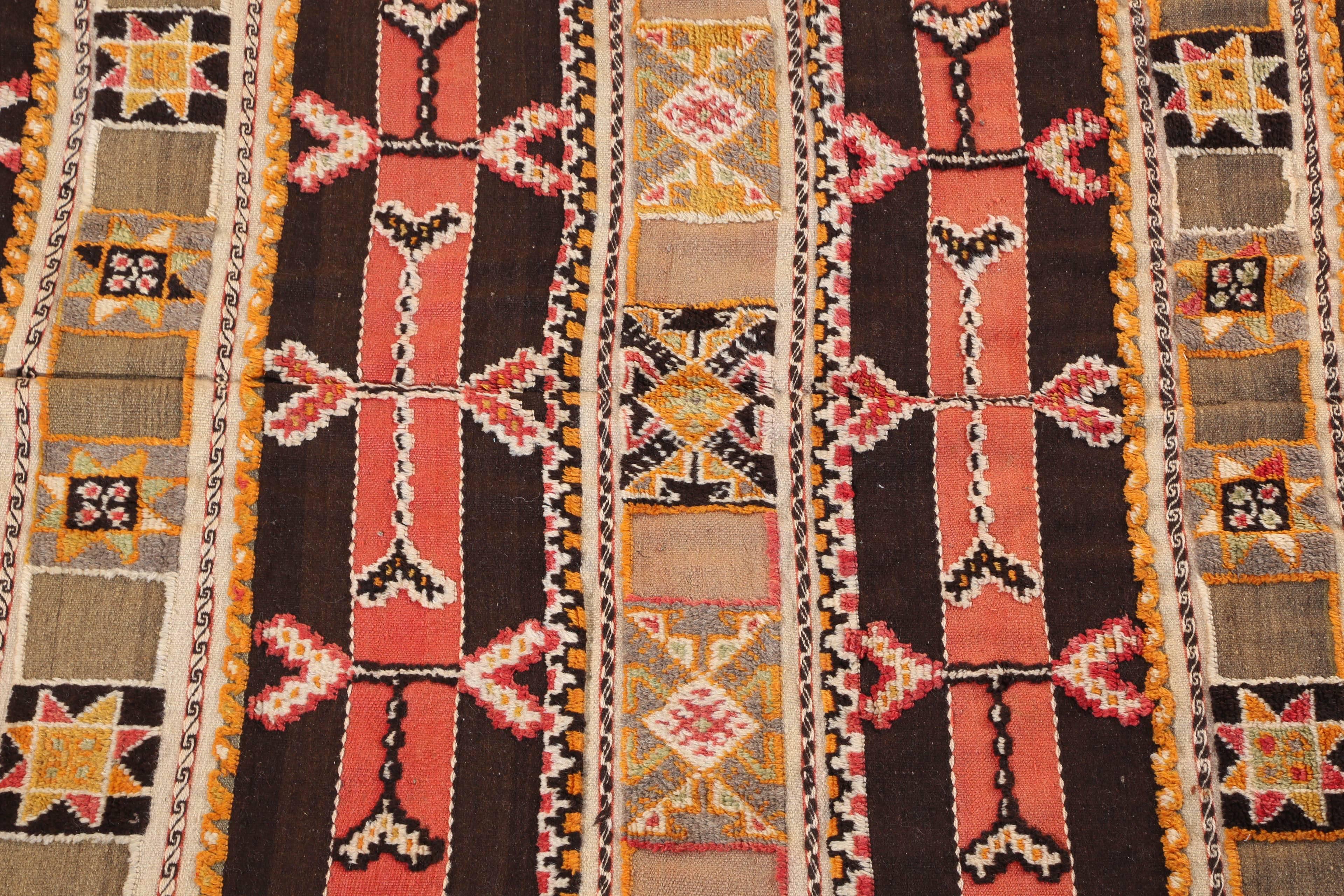 Hand-Knotted Moroccan Tribal Berber Rug