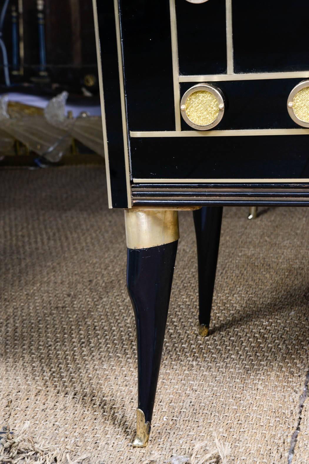 Late 20th Century Pair of Buffets in Tinted Glass