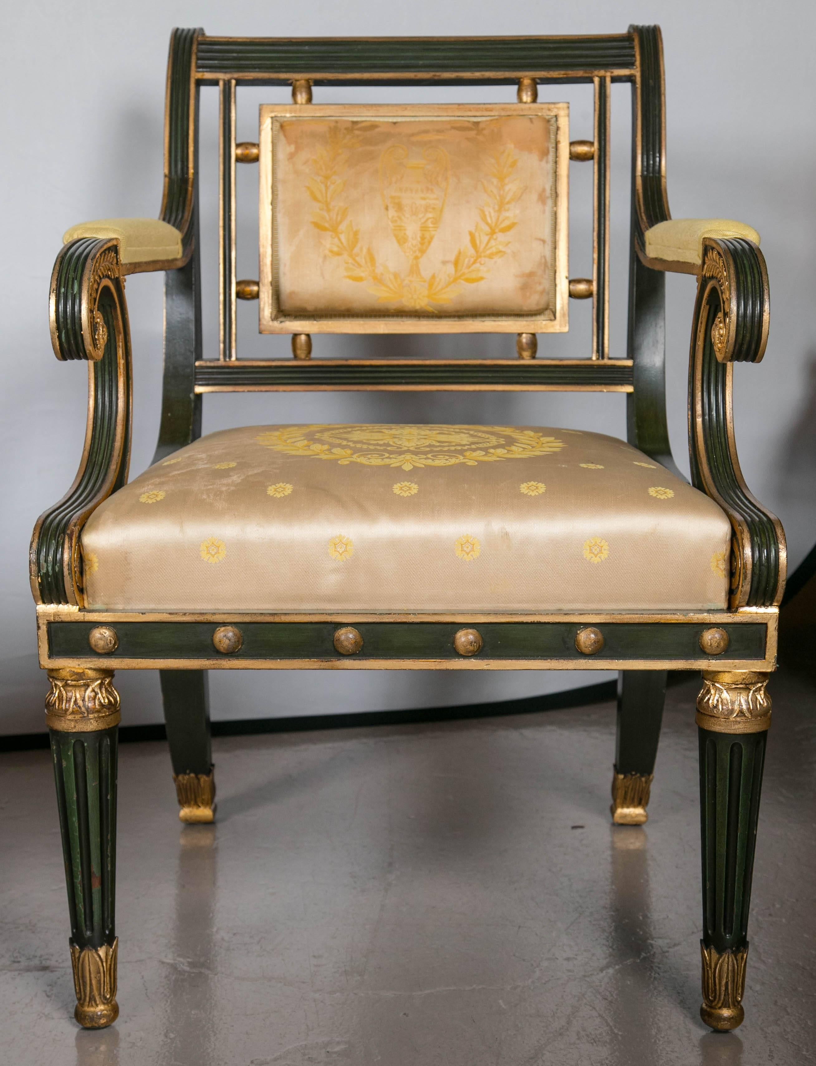 Pair of Fabulous Russian Neoclassical Style Chairs In Good Condition In Stamford, CT