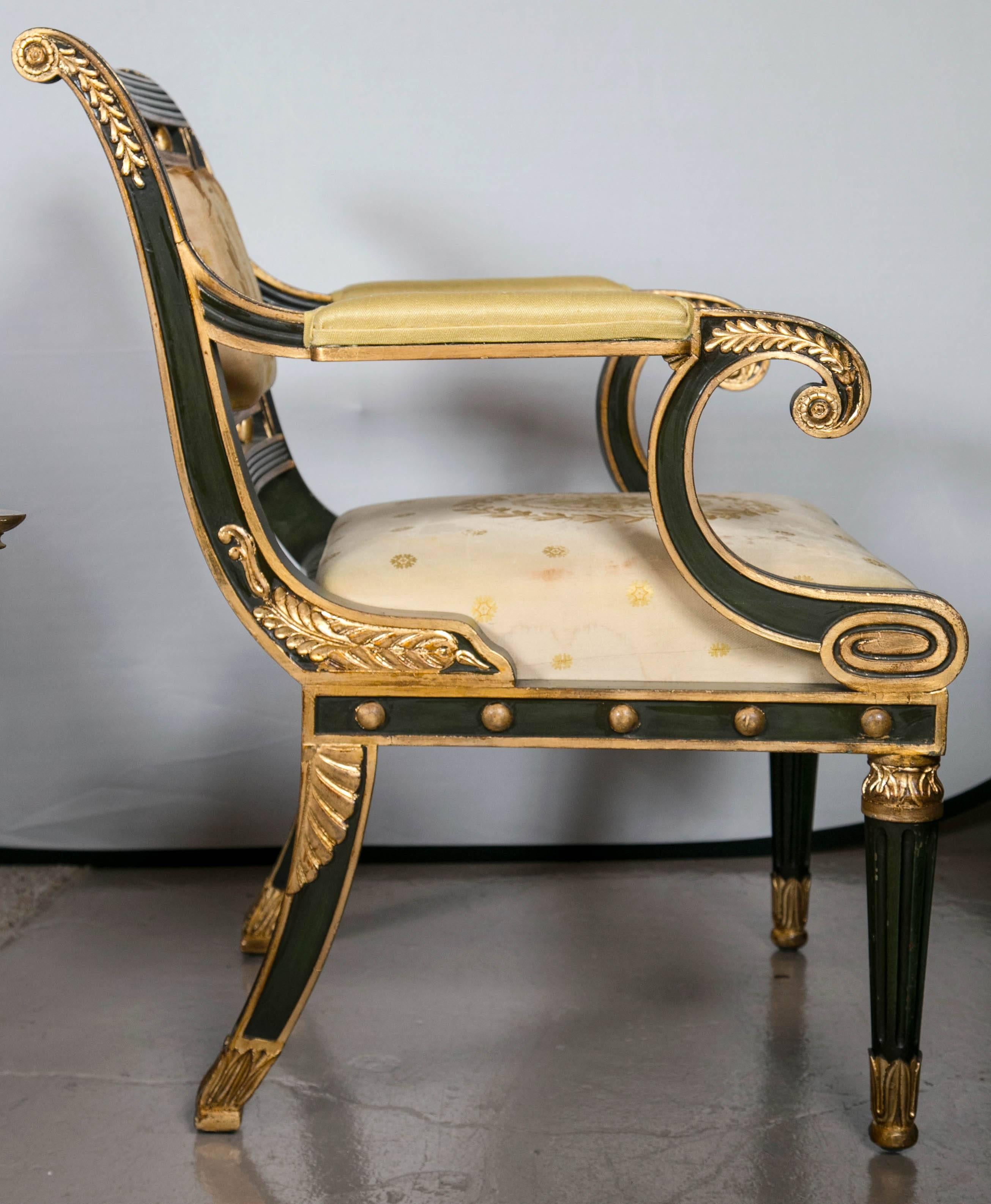 19th Century Pair of Fabulous Russian Neoclassical Style Chairs