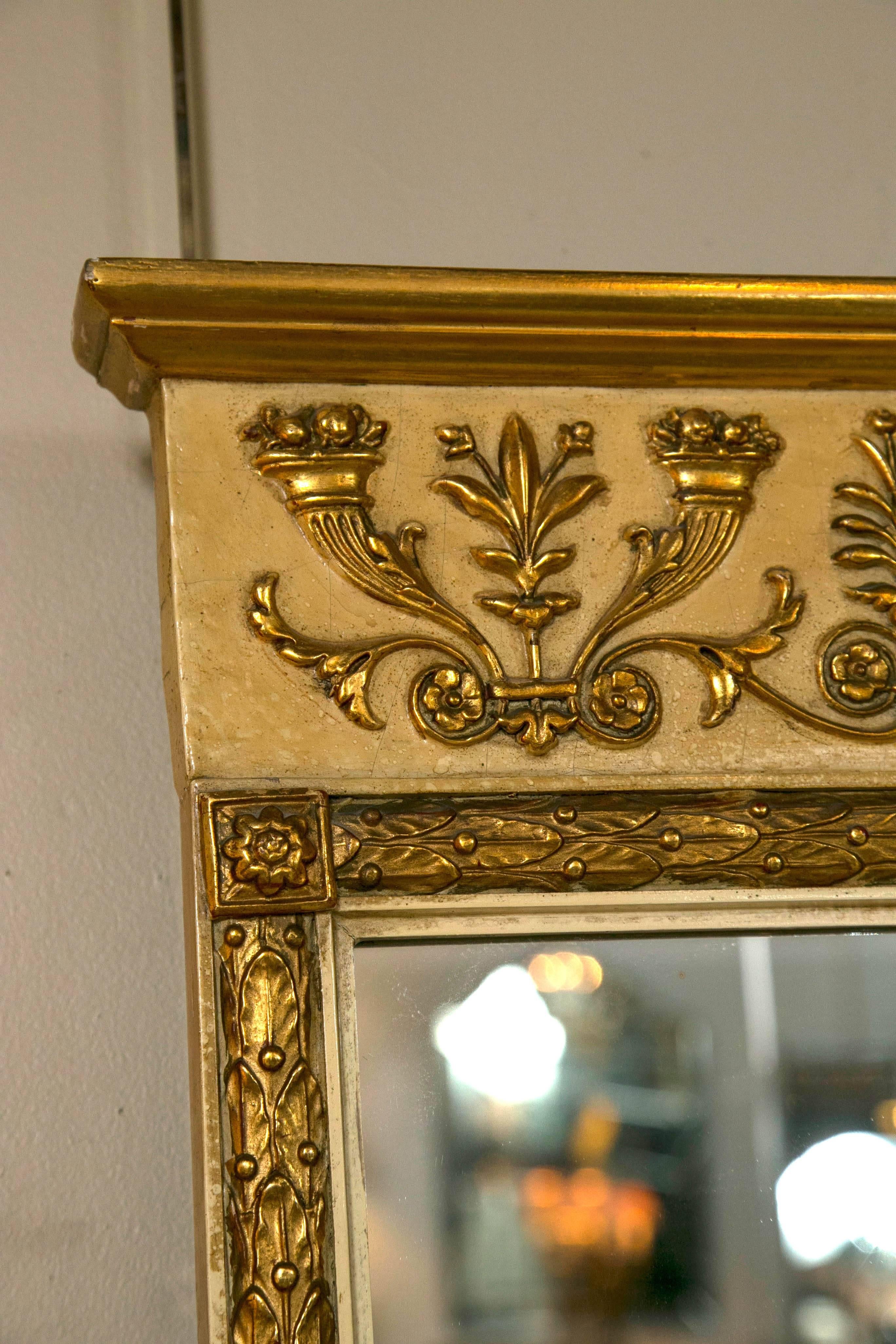 Regency Schmieg & Kotzian Gilt Gold Hand-Carved Rectangular Mirror