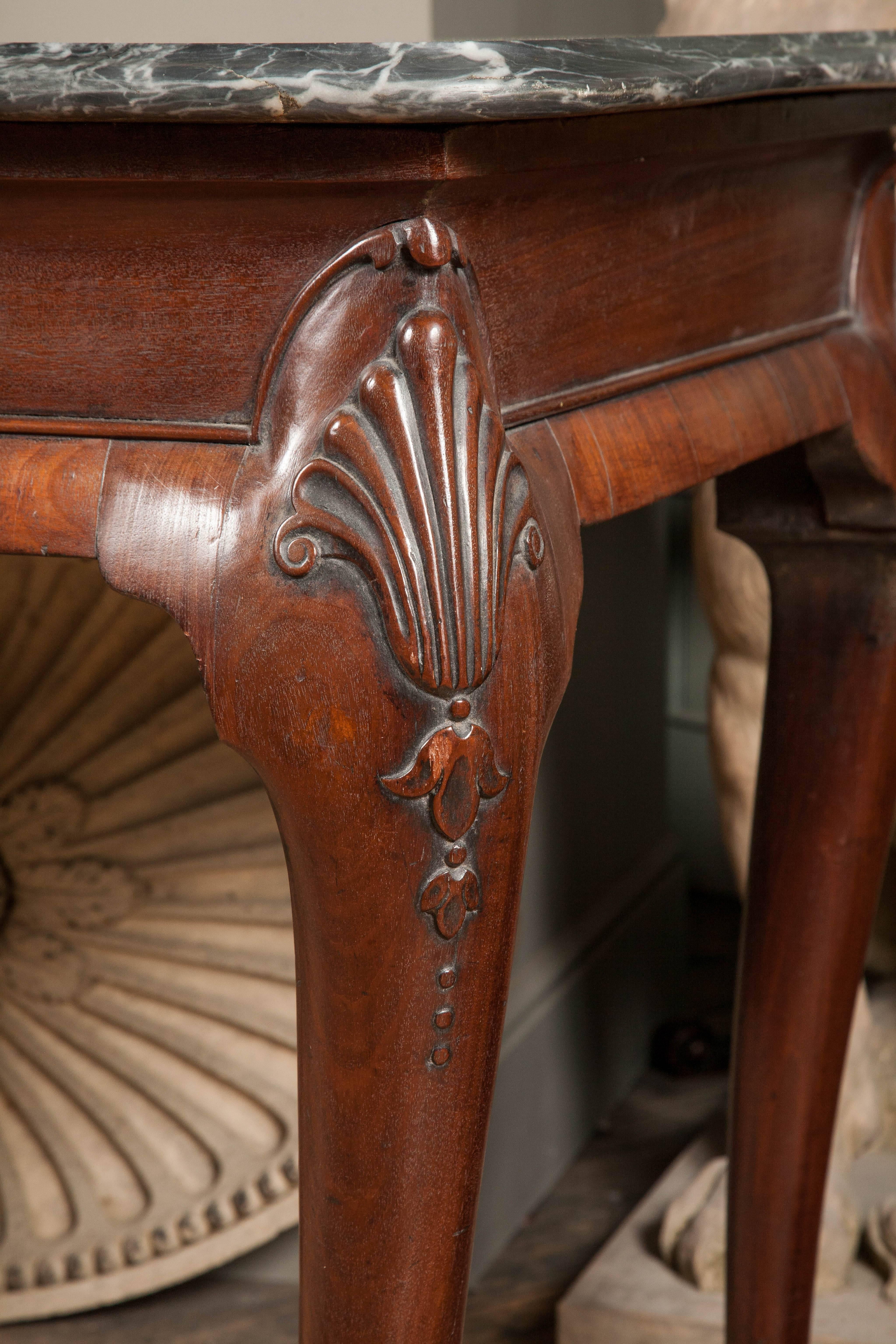 Carved George II Mahogany Side Table For Sale
