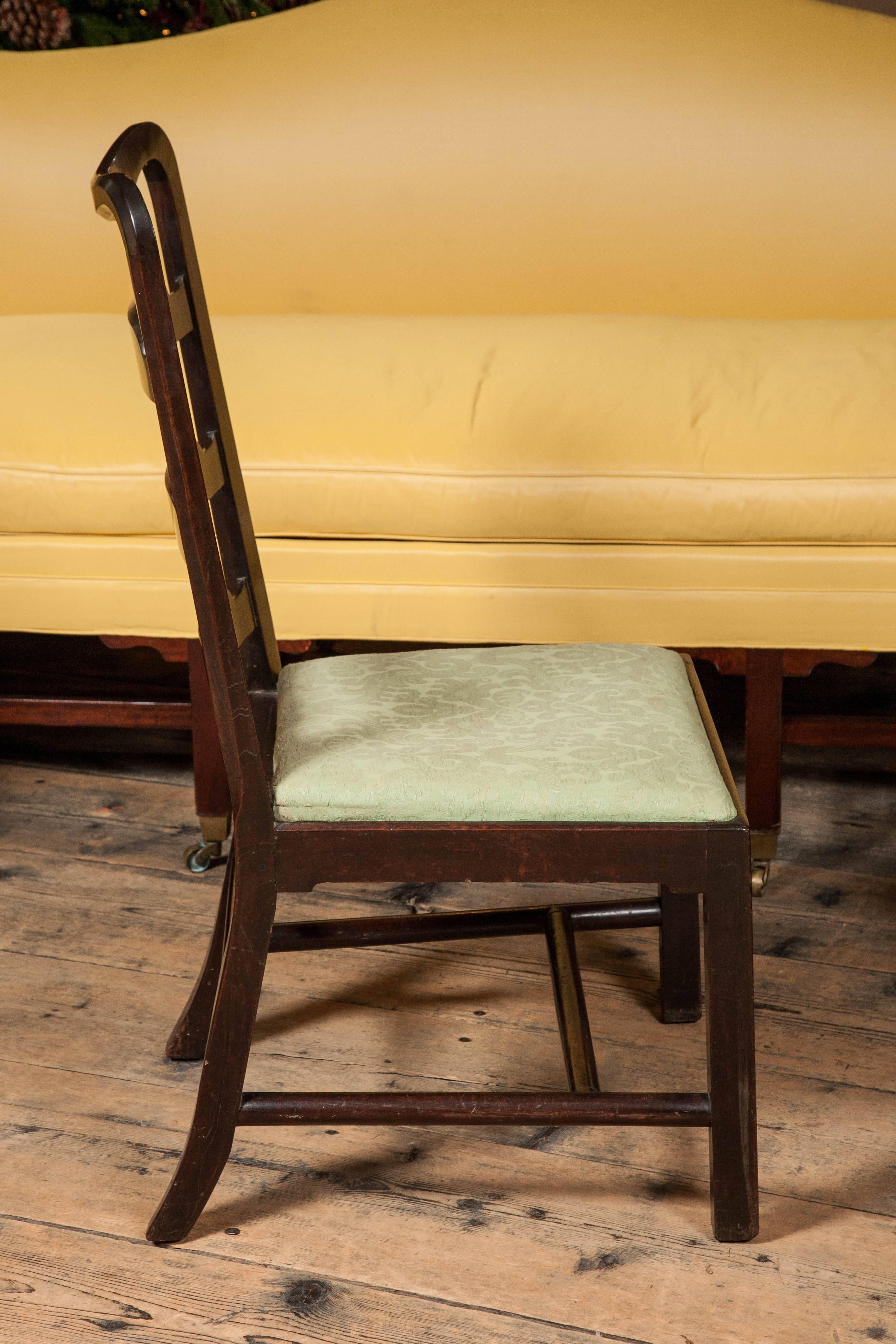 Superb Set of Eight George II Mahogany Dining Chairs 3