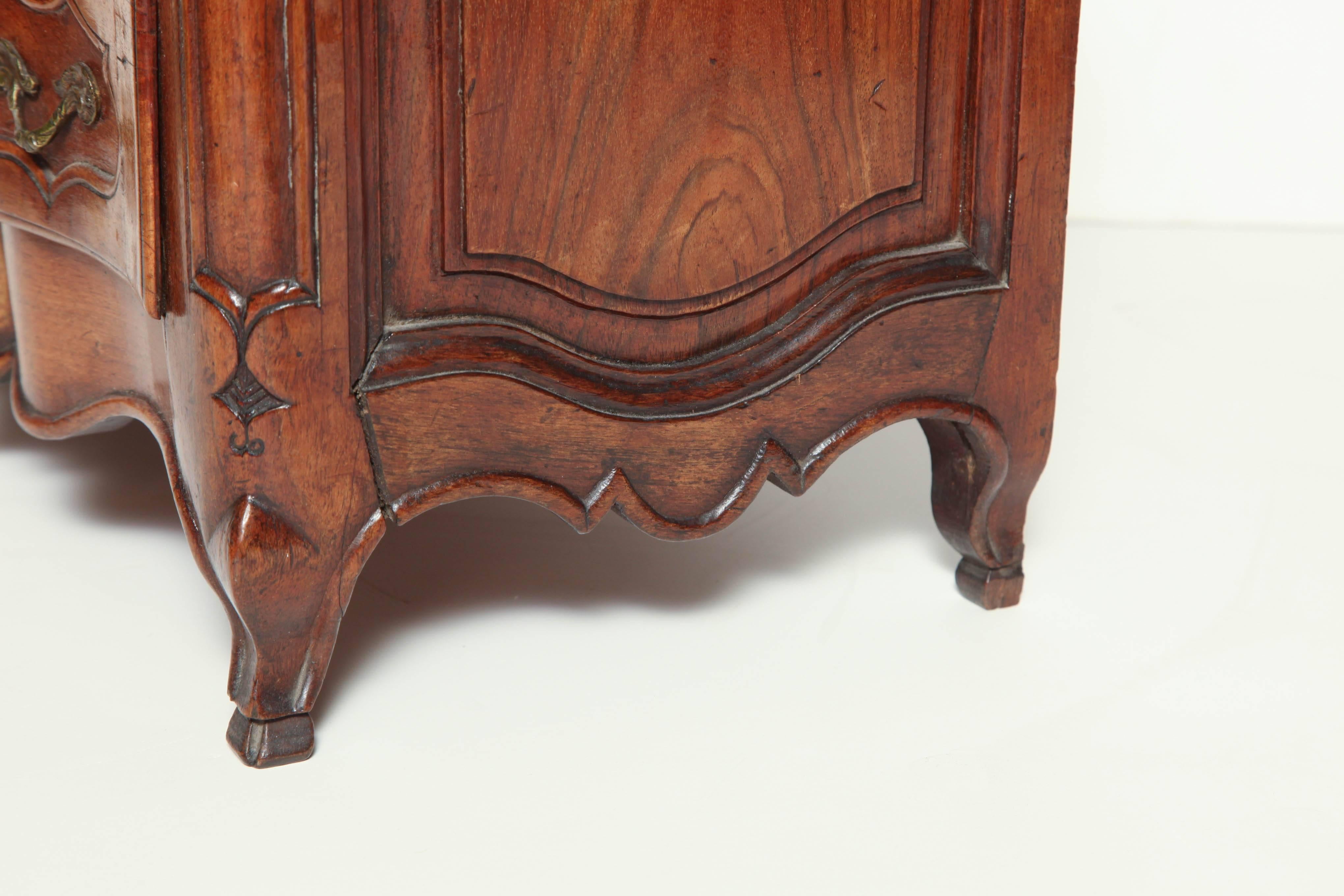 French Provincial Walnut Miniature Commode 5