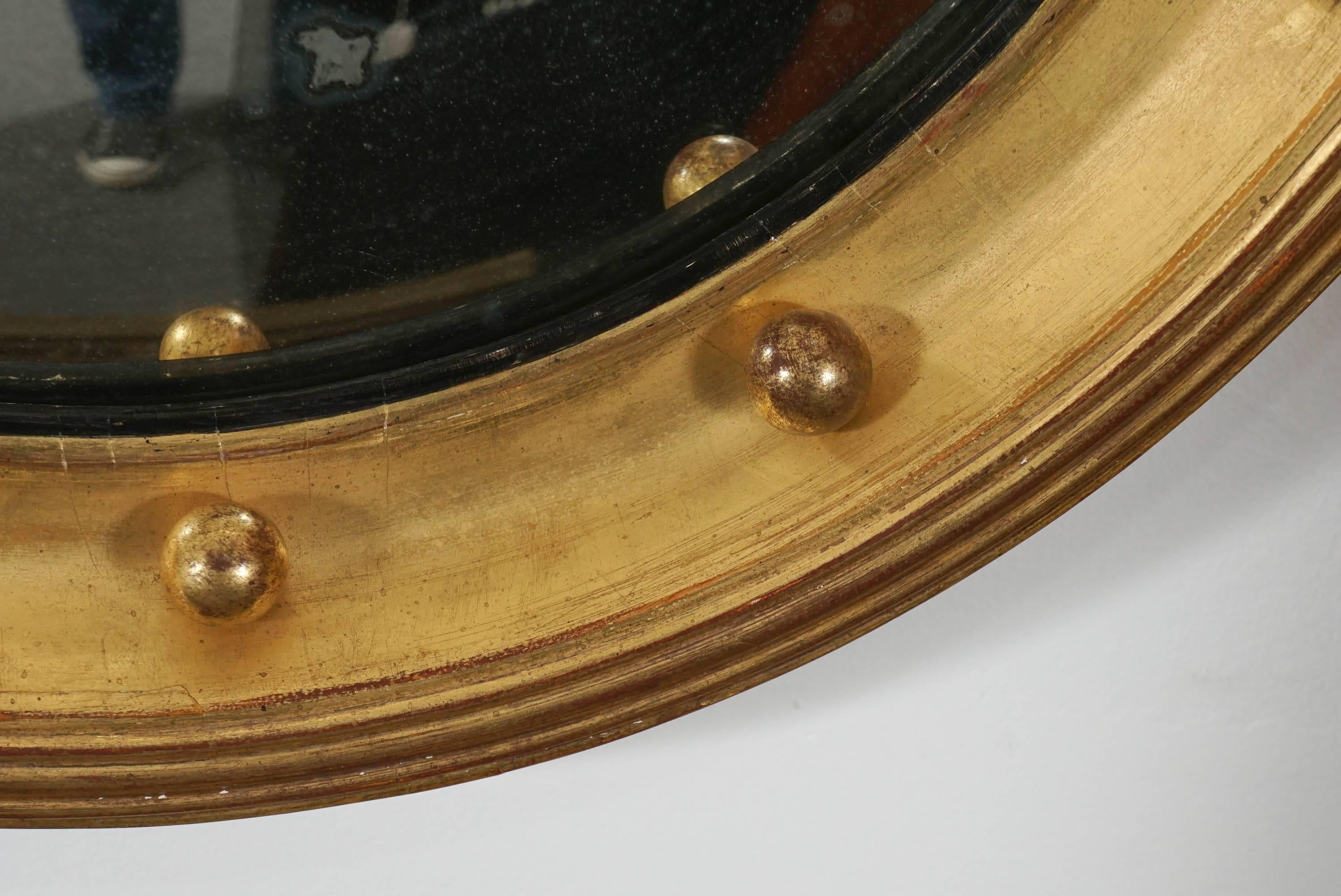 British English regency convex mirror