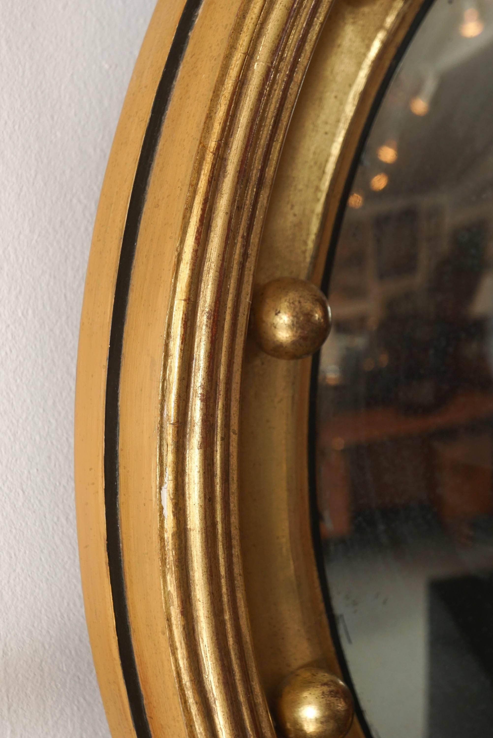 English regency convex mirror In Good Condition In Hudson, NY