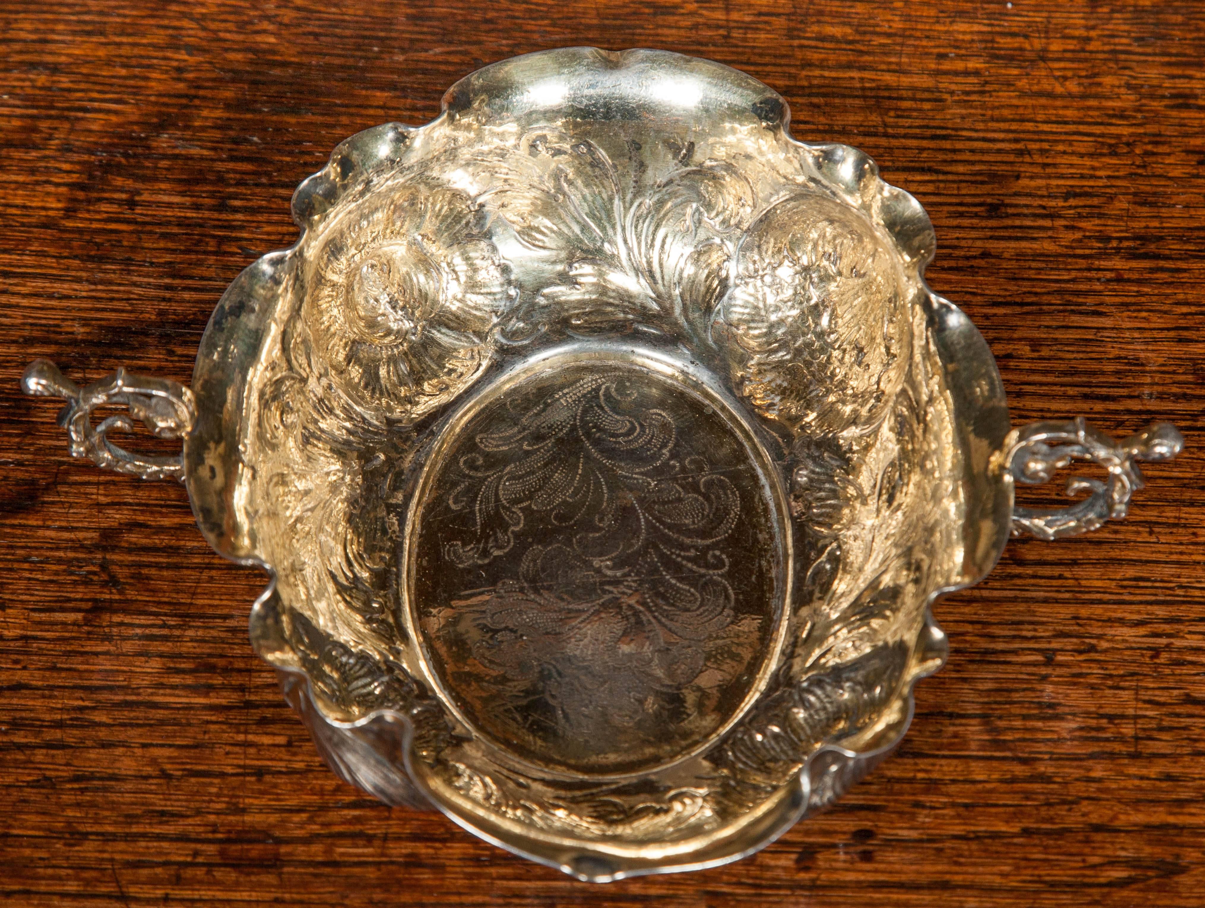 Fine Nuremberg Silver and Parcel-Gilt Bon Bon Dish For Sale 4