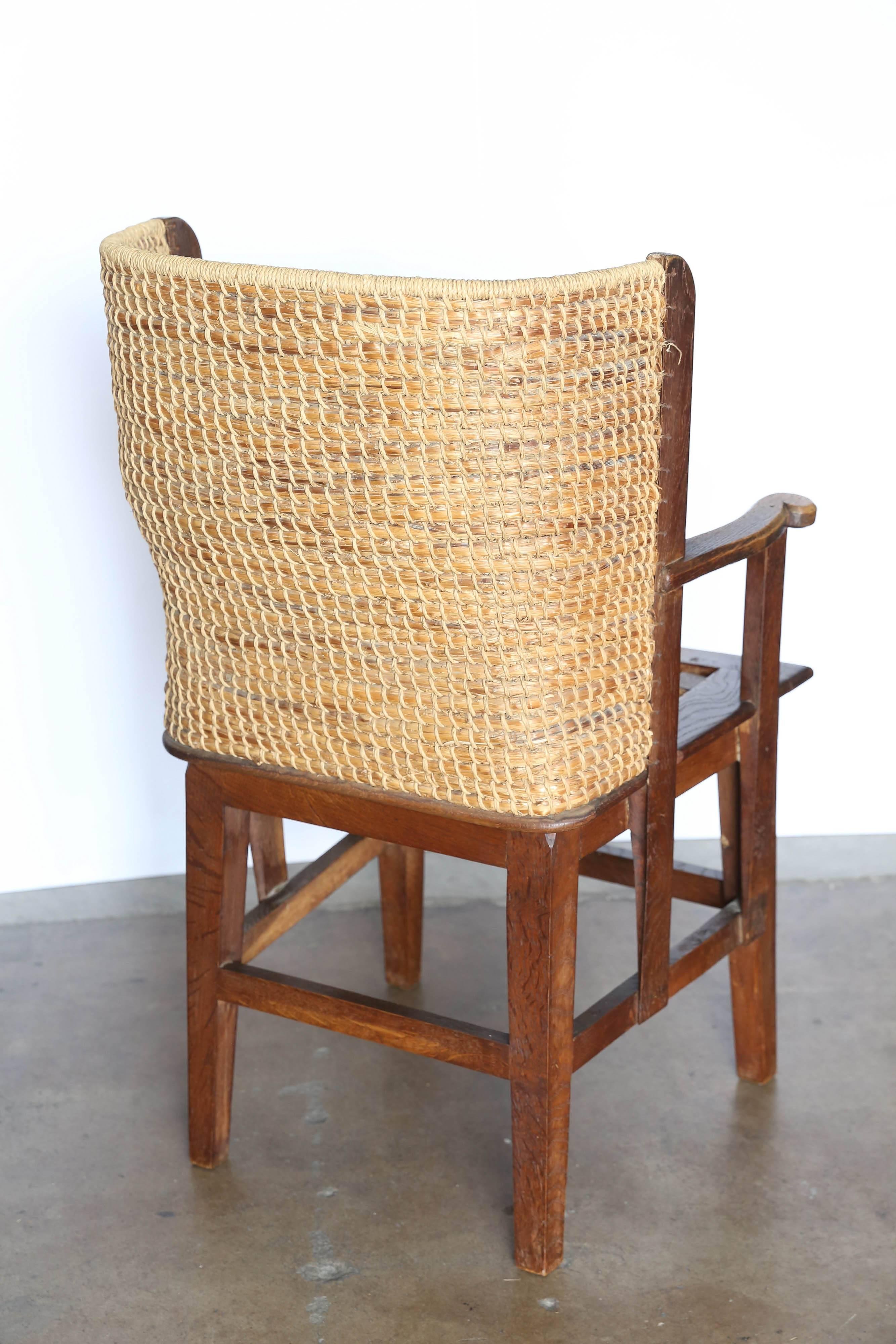 Child's Orkney Chair with Woven Reed Back In Excellent Condition In Houston, TX