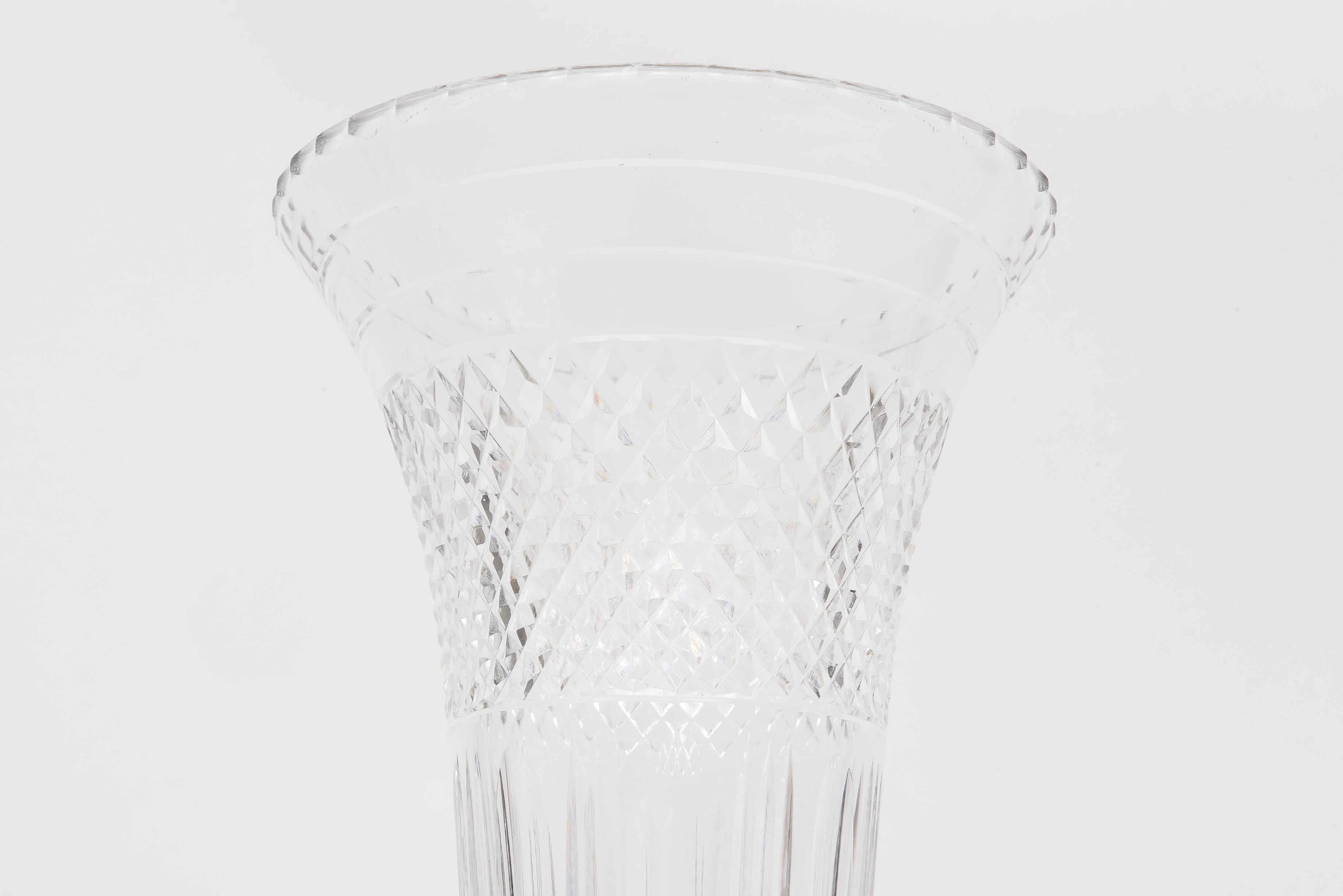 American Classical Tall and Elegant Pairpoint Cut Glass Vase