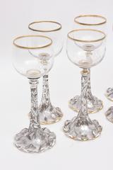 10 Exquisite Sterling Overlay and Crystal Goblets, Gorham
