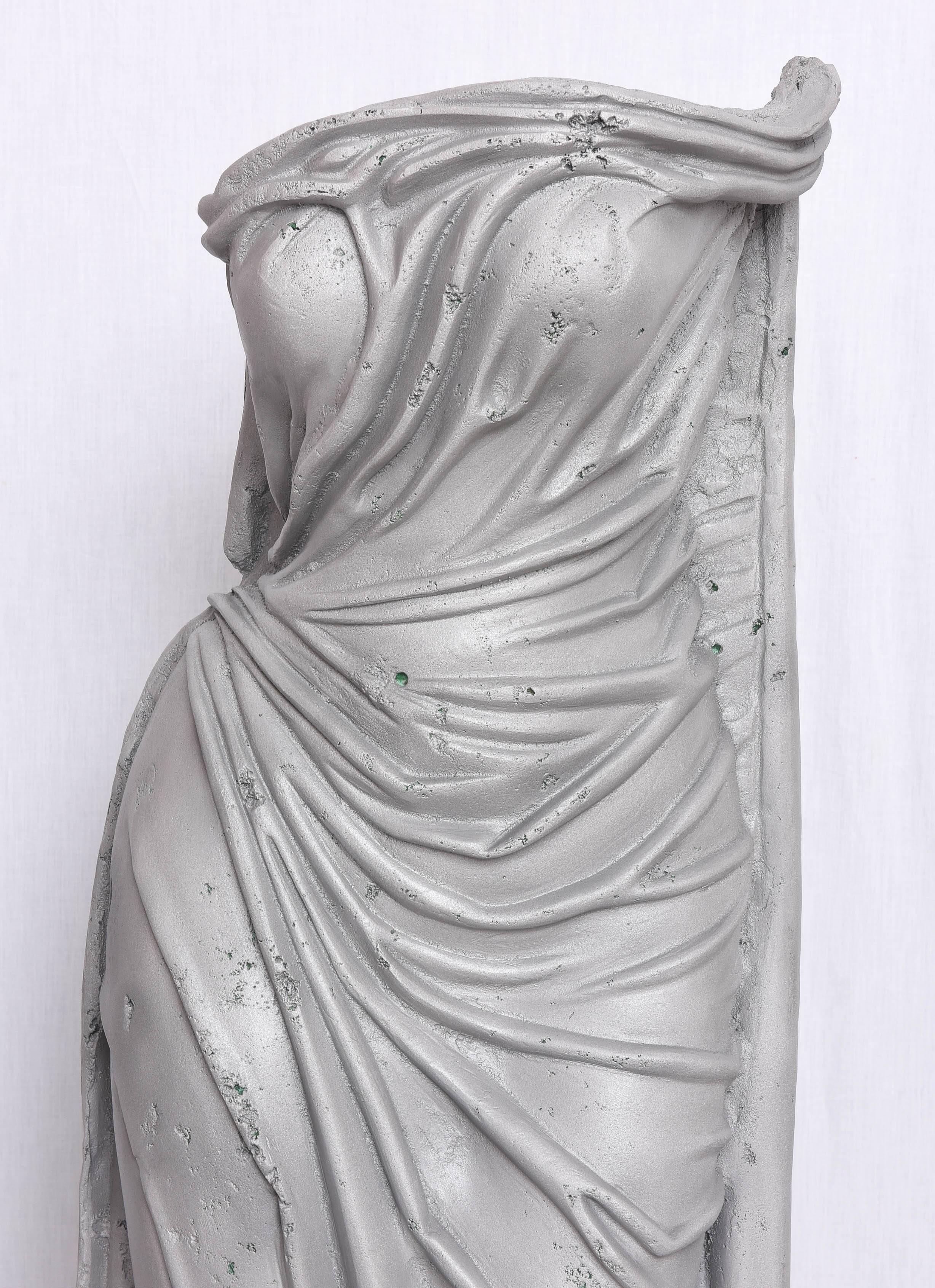 This amazing American Art Deco sculpture was created in the 1930s-1940s and captures the spirit of movement and classicism. The piece is in cast aluminum which was quite the modern material to use in a neoclassical stylized sculpture. 

Note: This