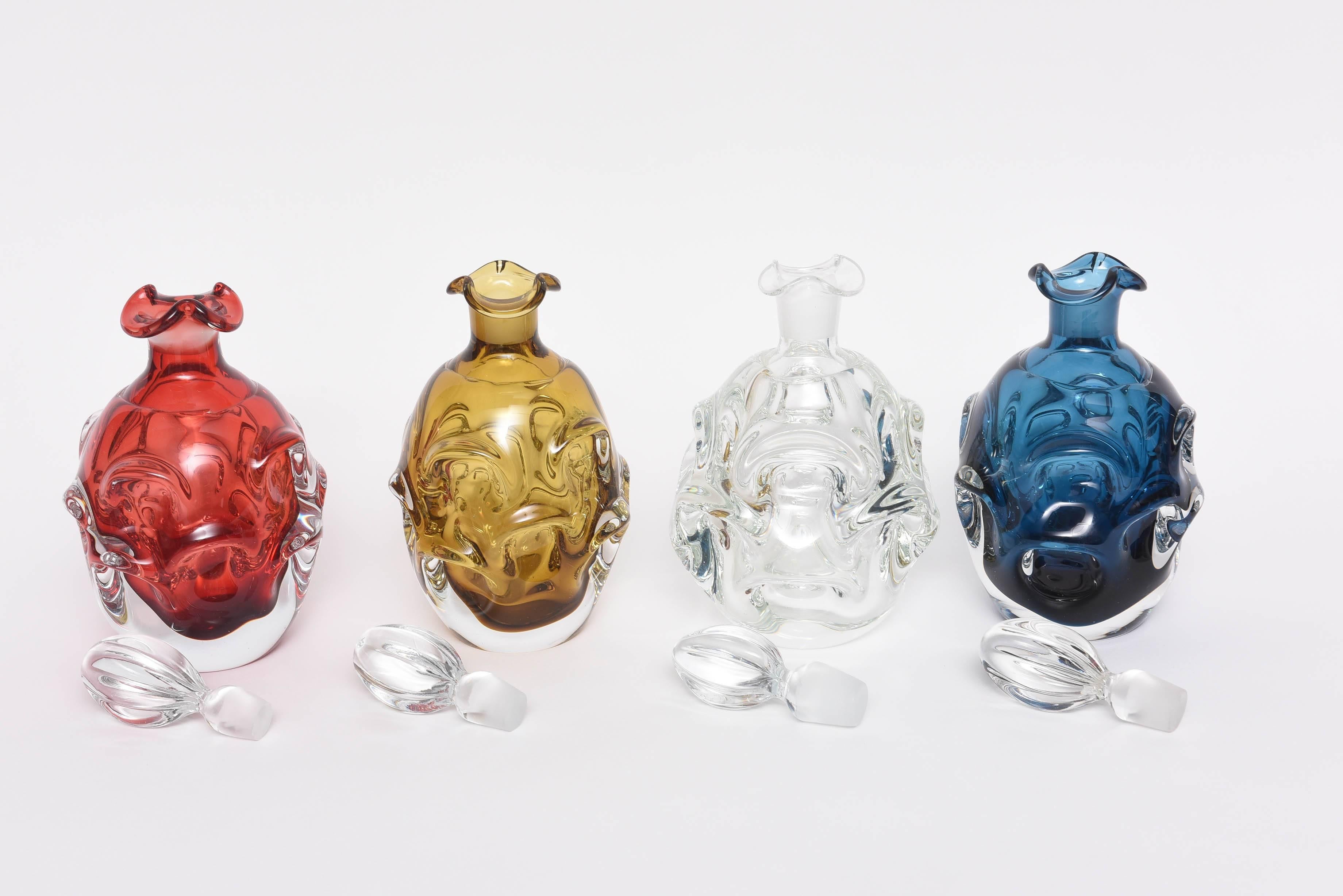 Italian One Mid-Century Clear Murano Glass Liquor Decanter, Venice