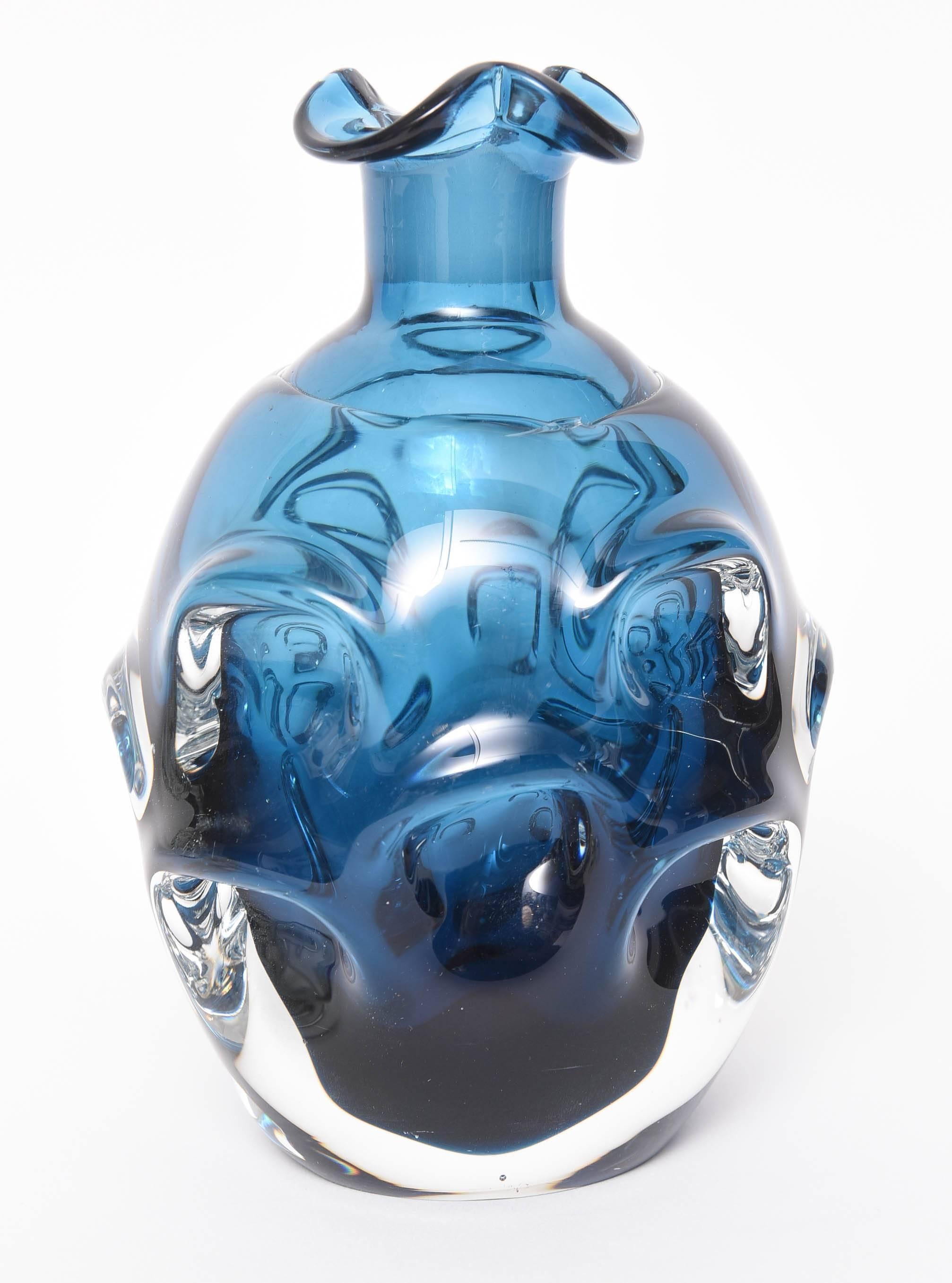 20th Century One Mid-Century Clear Murano Glass Liquor Decanter, Venice
