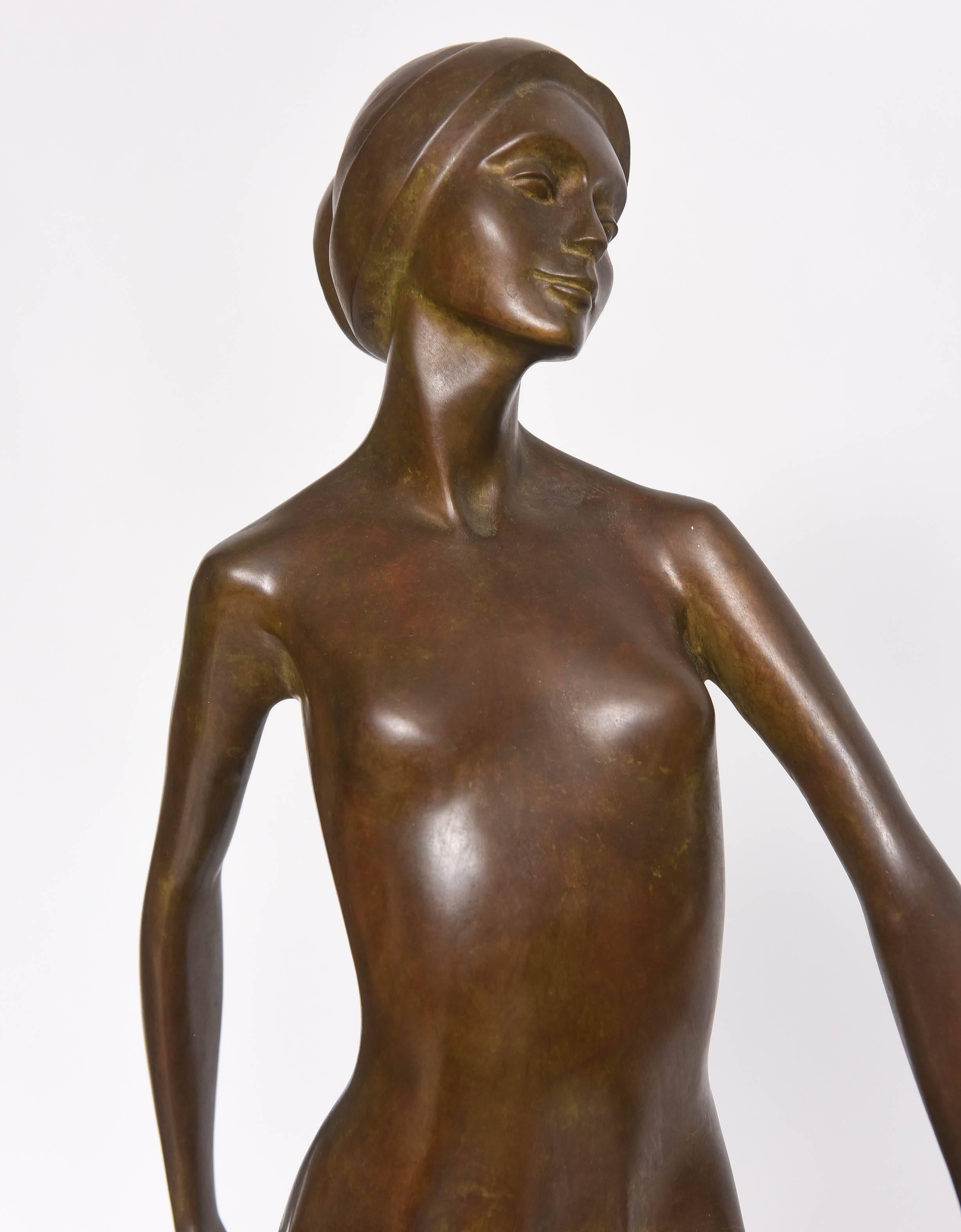 Modern Bunny Adelman Bronze Sculpture Ballet Dancer For Sale