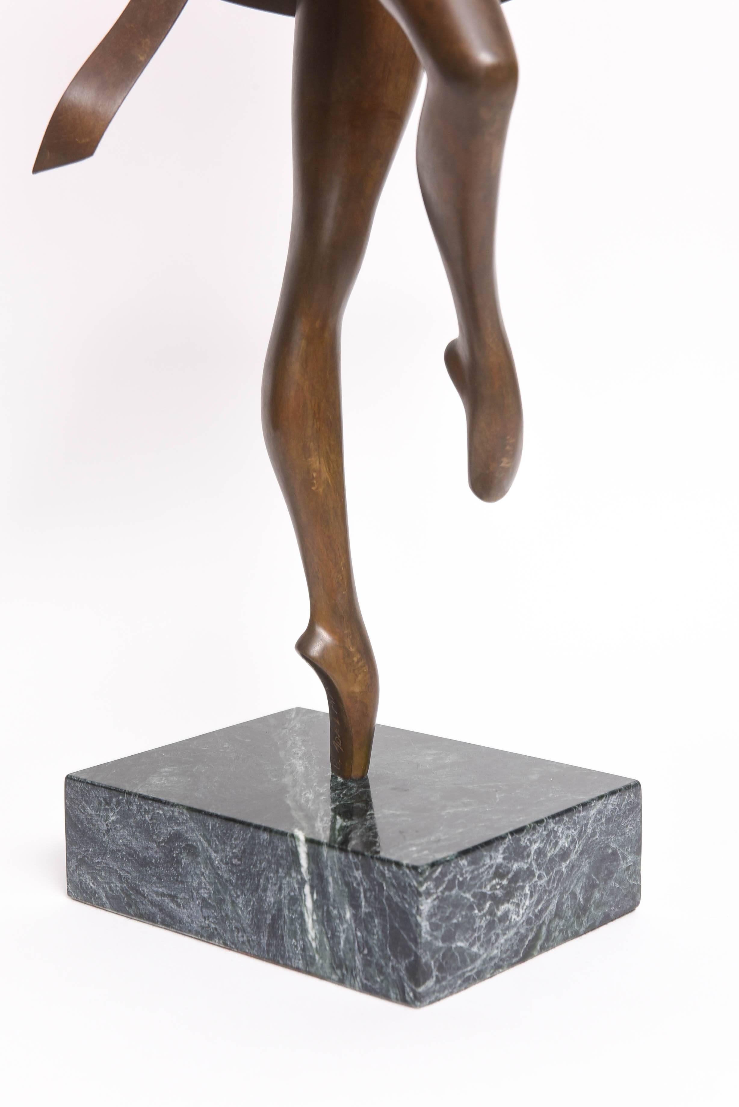 American Bunny Adelman Bronze Sculpture Ballet Dancer For Sale