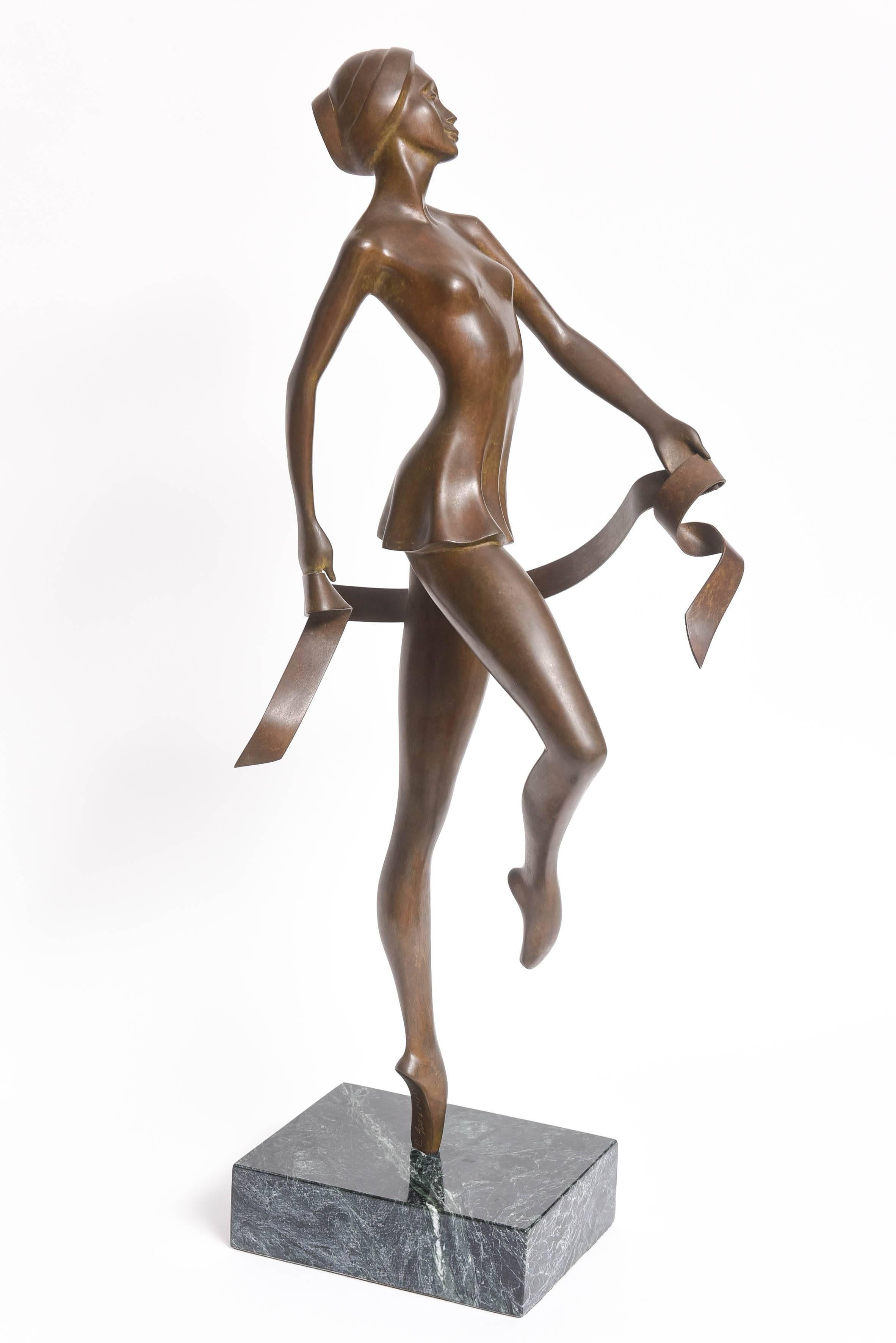 Hand-Crafted Bunny Adelman Bronze Sculpture Ballet Dancer For Sale
