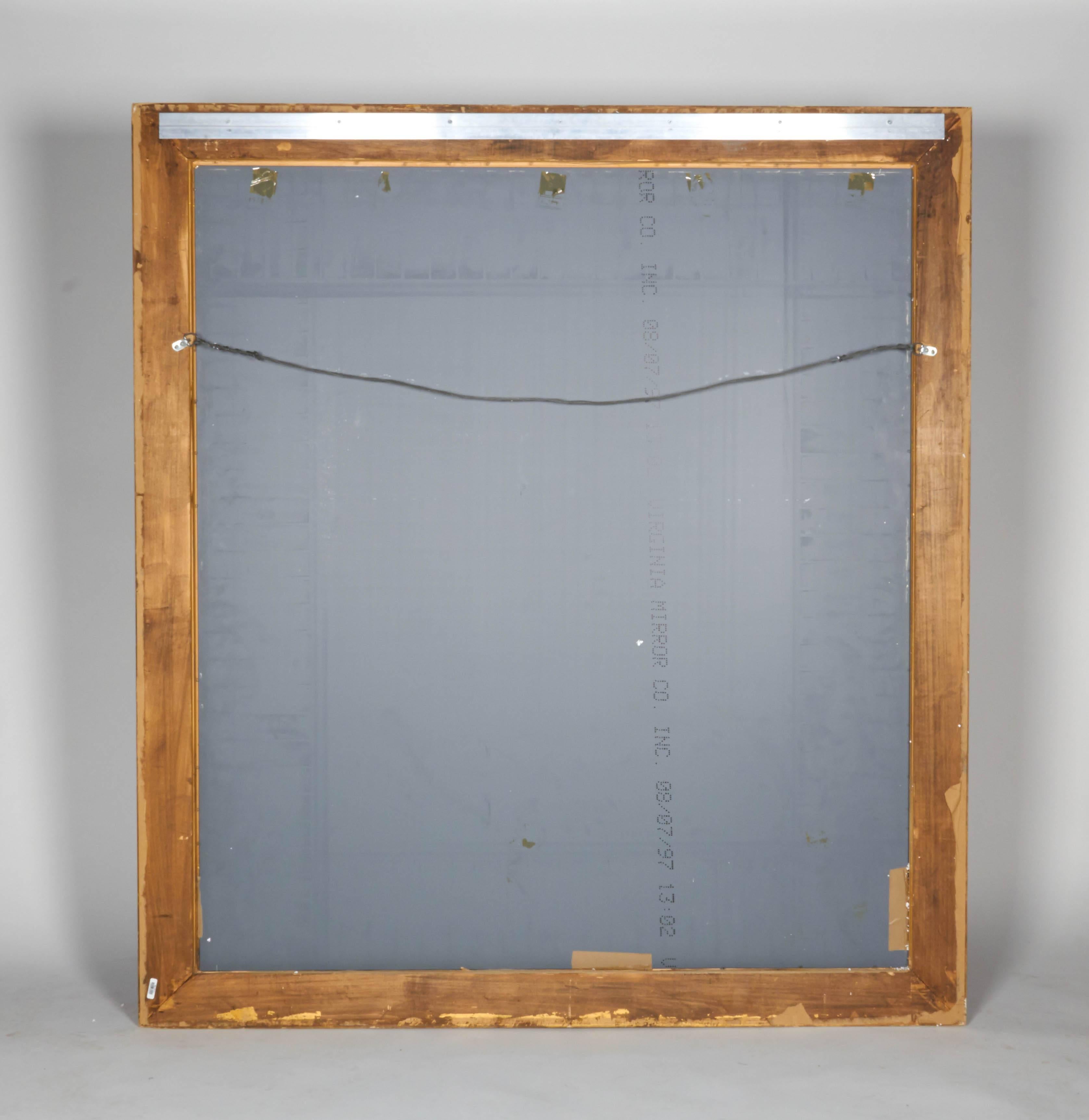20th Century Antique Ornate Wood Frame Wall Mirror For Sale 2