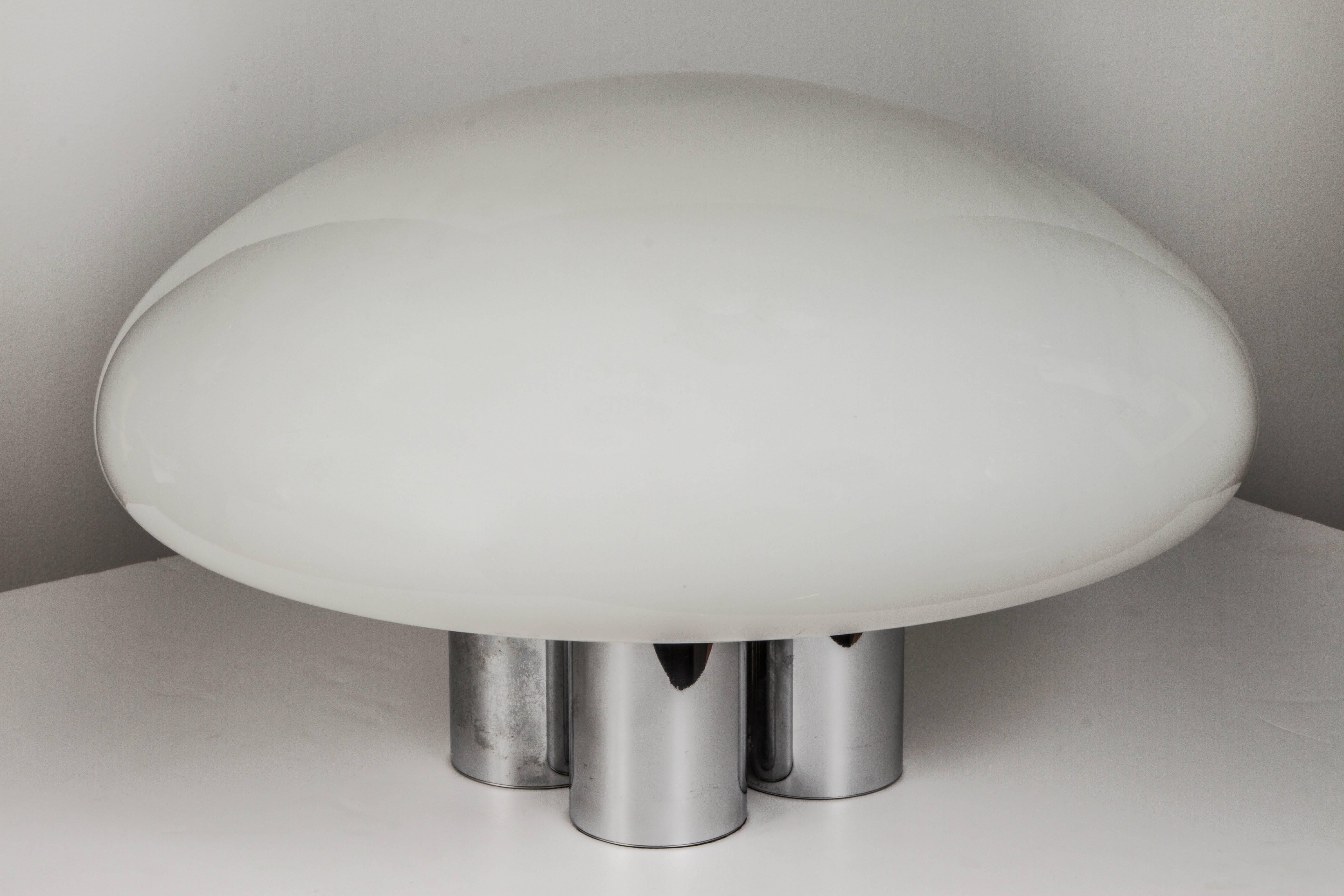 Glass Large Sergio Mazza 'Magnolia' Table Lamp for Quattrifolio c. 1971