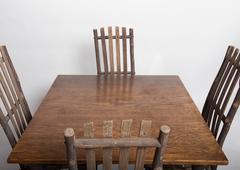 Antique Adirondack Old Hickory Table and Chairs