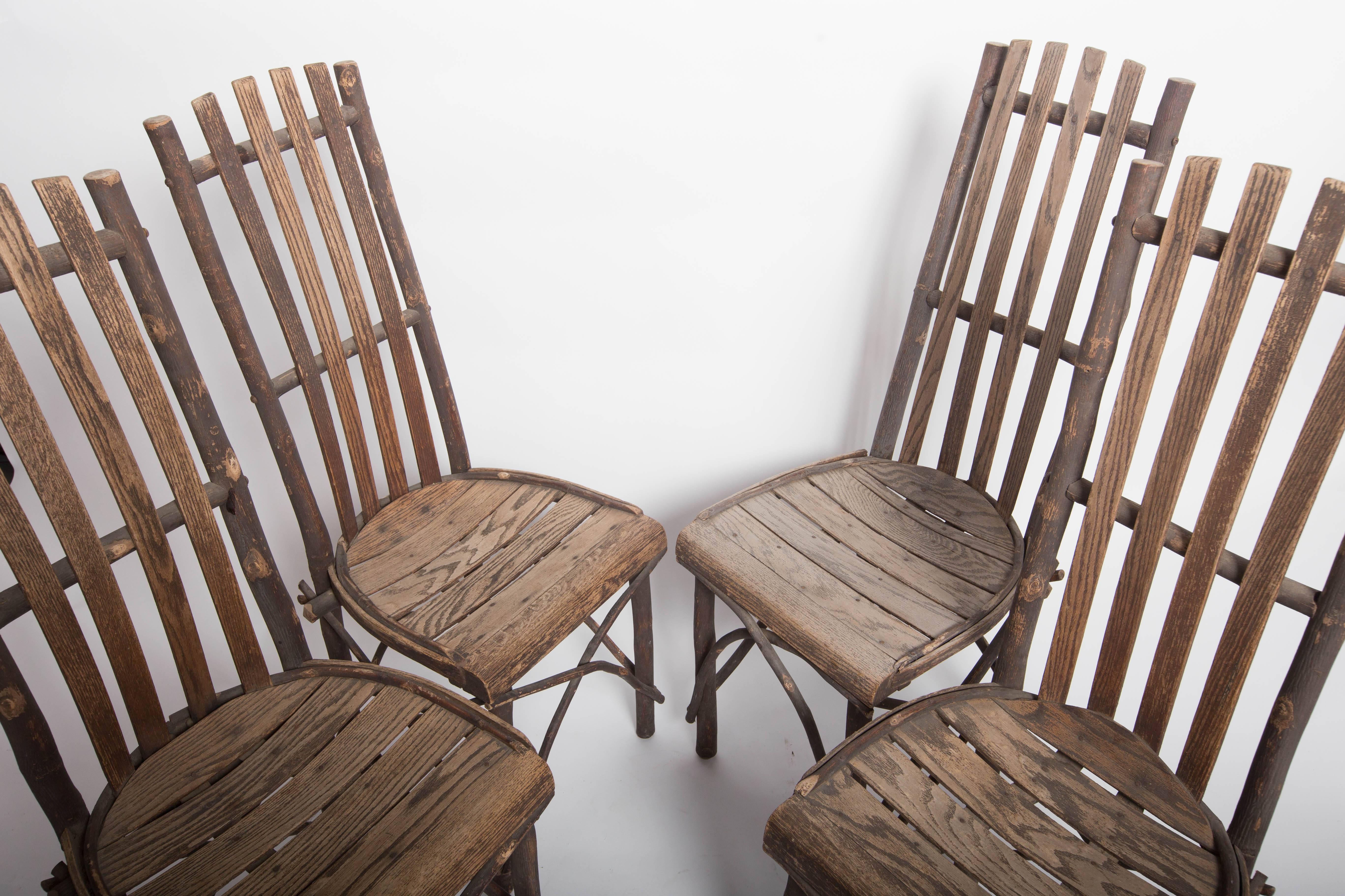 Mid-20th Century Antique Adirondack Old Hickory Table and Chairs For Sale