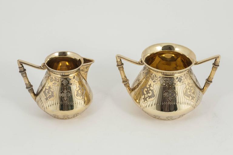 Victorian SilverGilt Bachelor Tea Set at 1stDibs