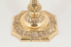 Silver-gilt 5-light candelabrum