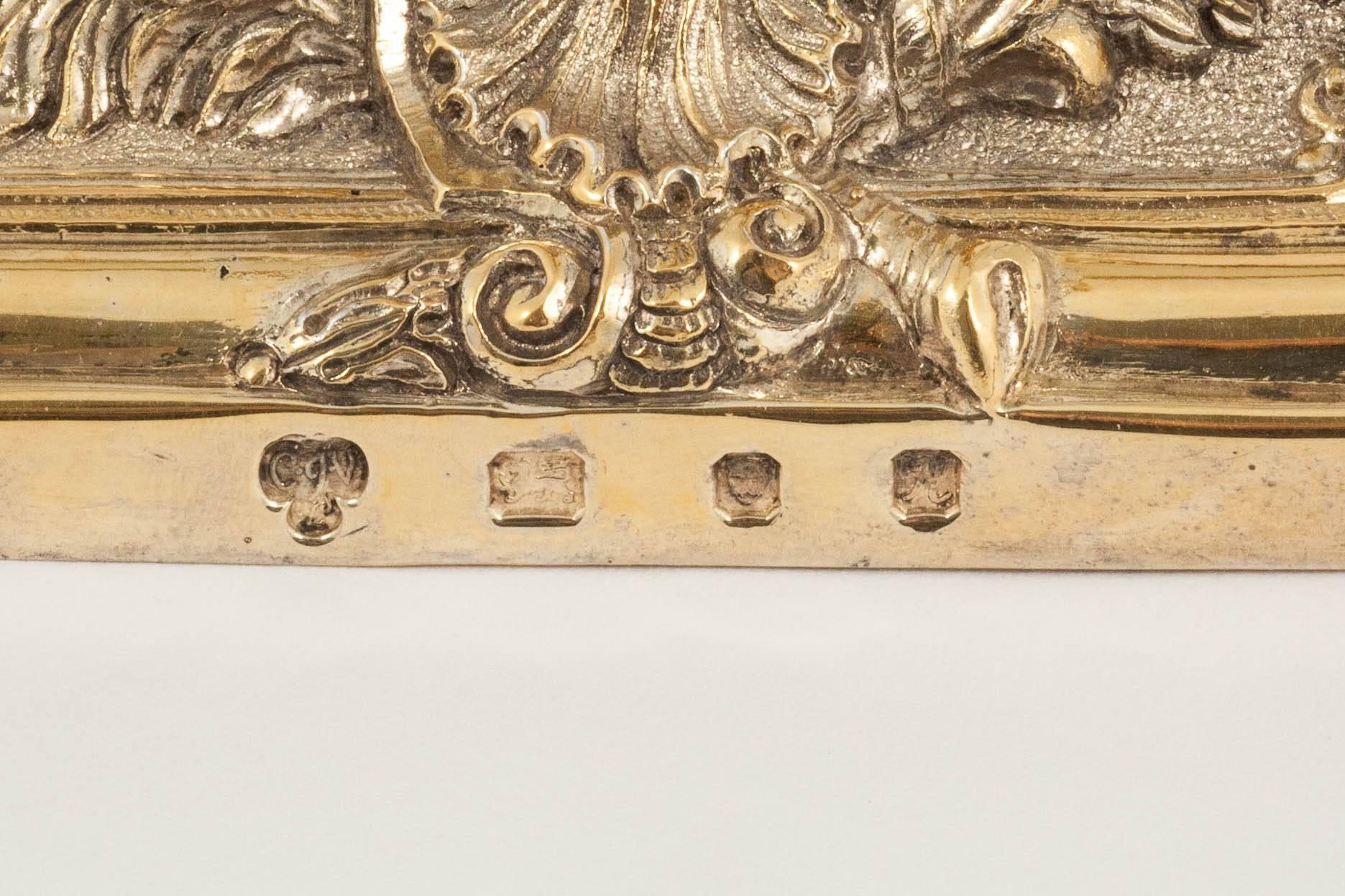 Rococo Silver-gilt 5-light candelabrum For Sale