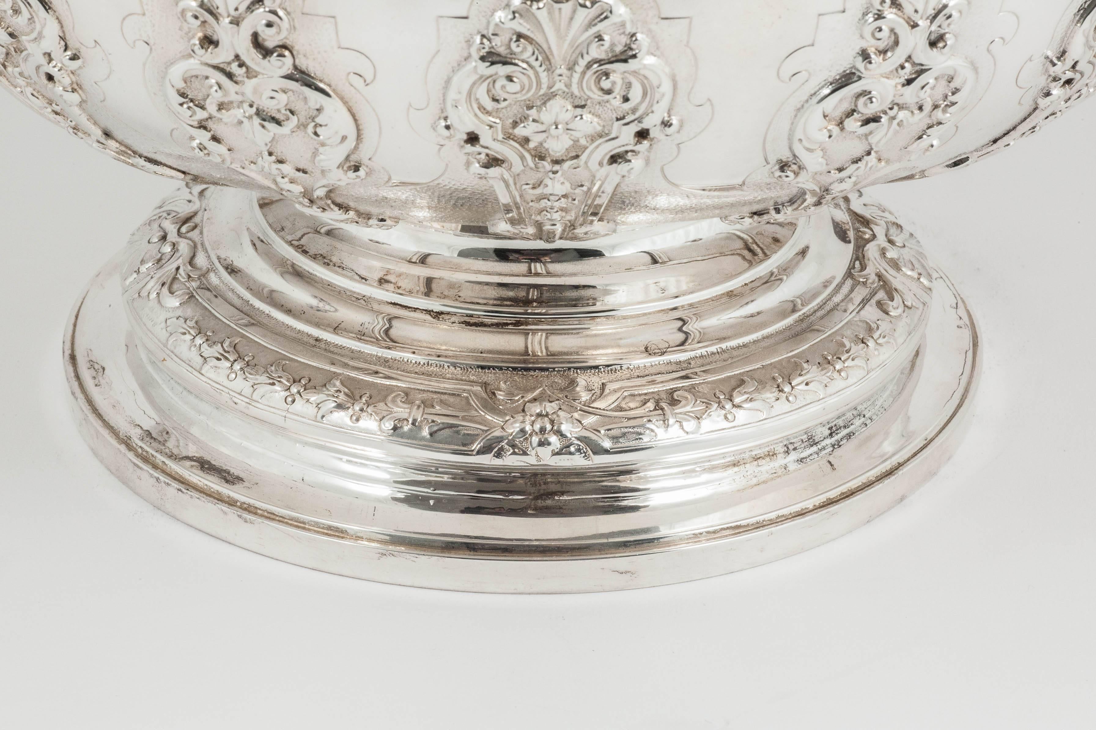 George II Victorian Silver Rose Bowl For Sale