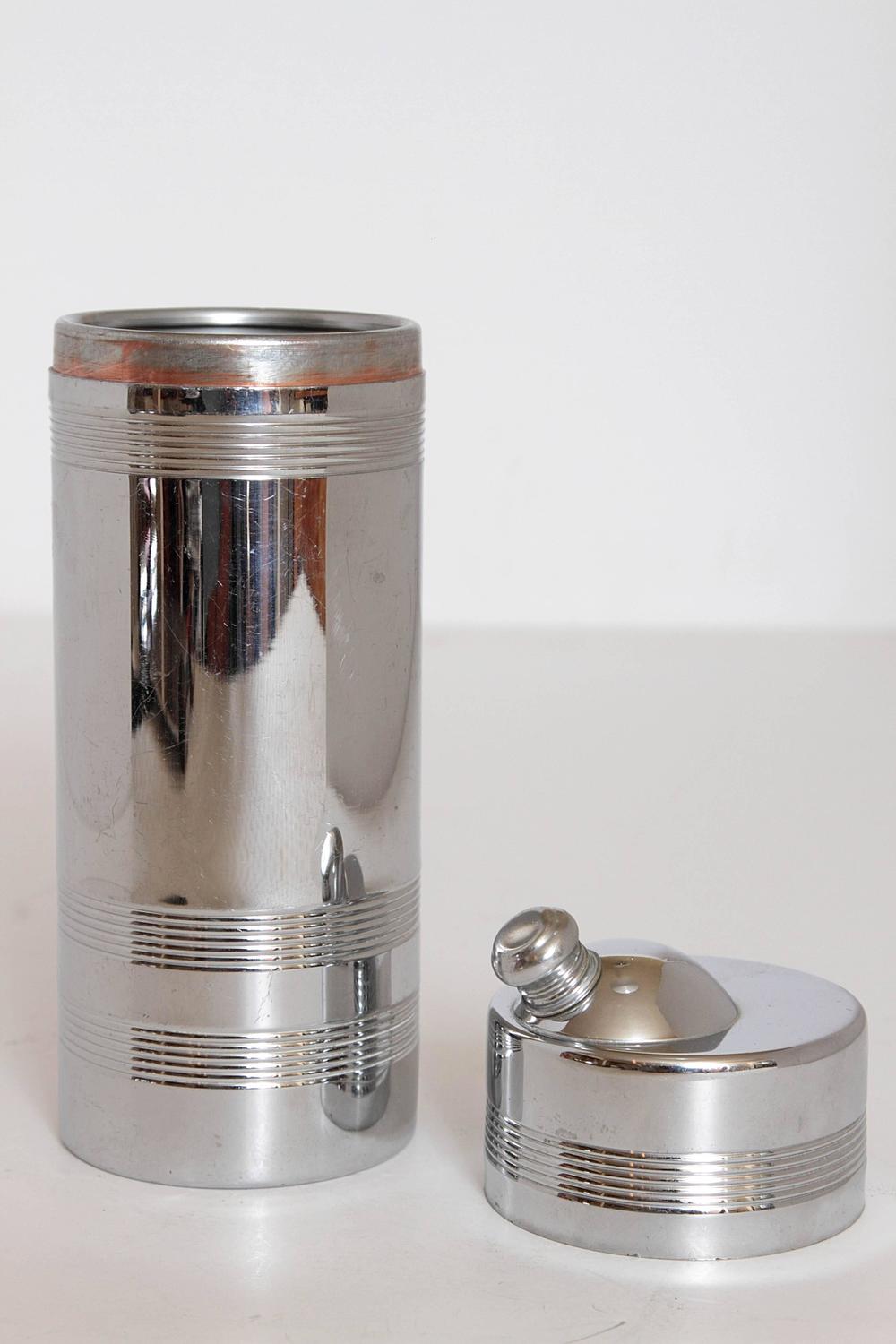 Alfons Bach Cocktail Shaker and Tray for Keystone Silver