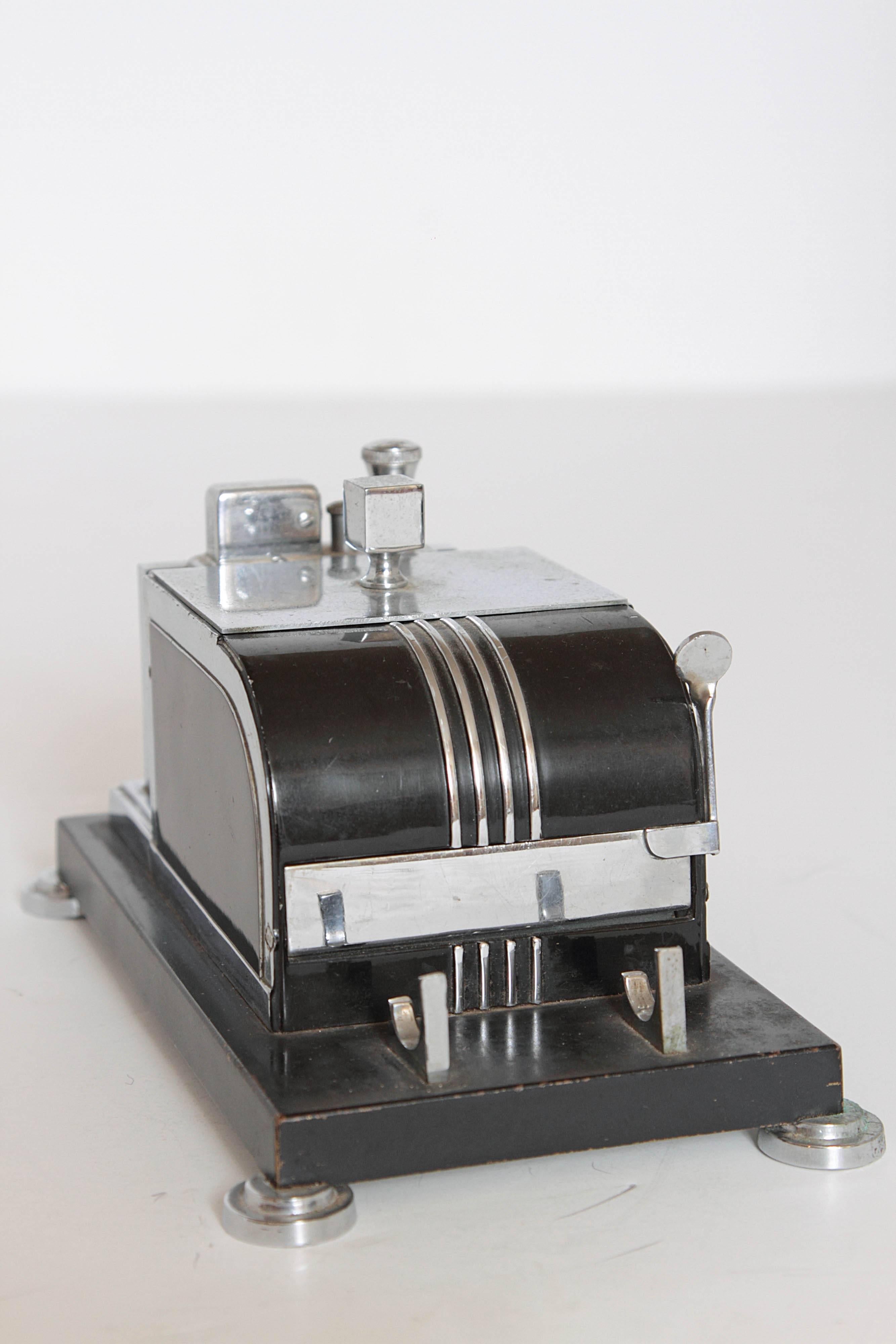Trio Ronson Machine Age Cigarette Box or Lighter Combos Art Deco Smokerama 2