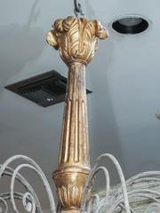 Elegant and Grand Giltwood with Wrought Iron Chandelier