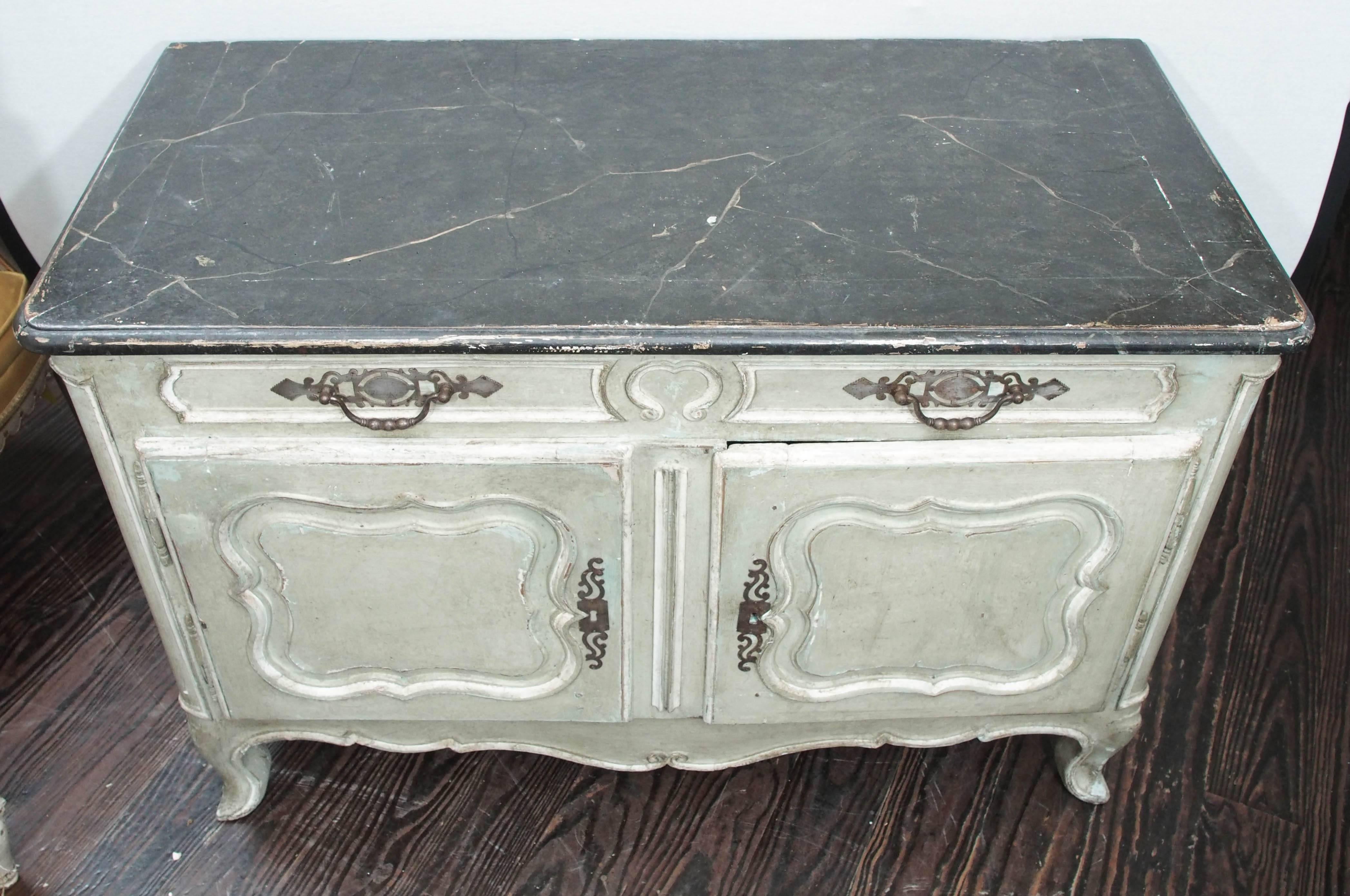 Wood French Painted 18th Century Buffett  For Sale