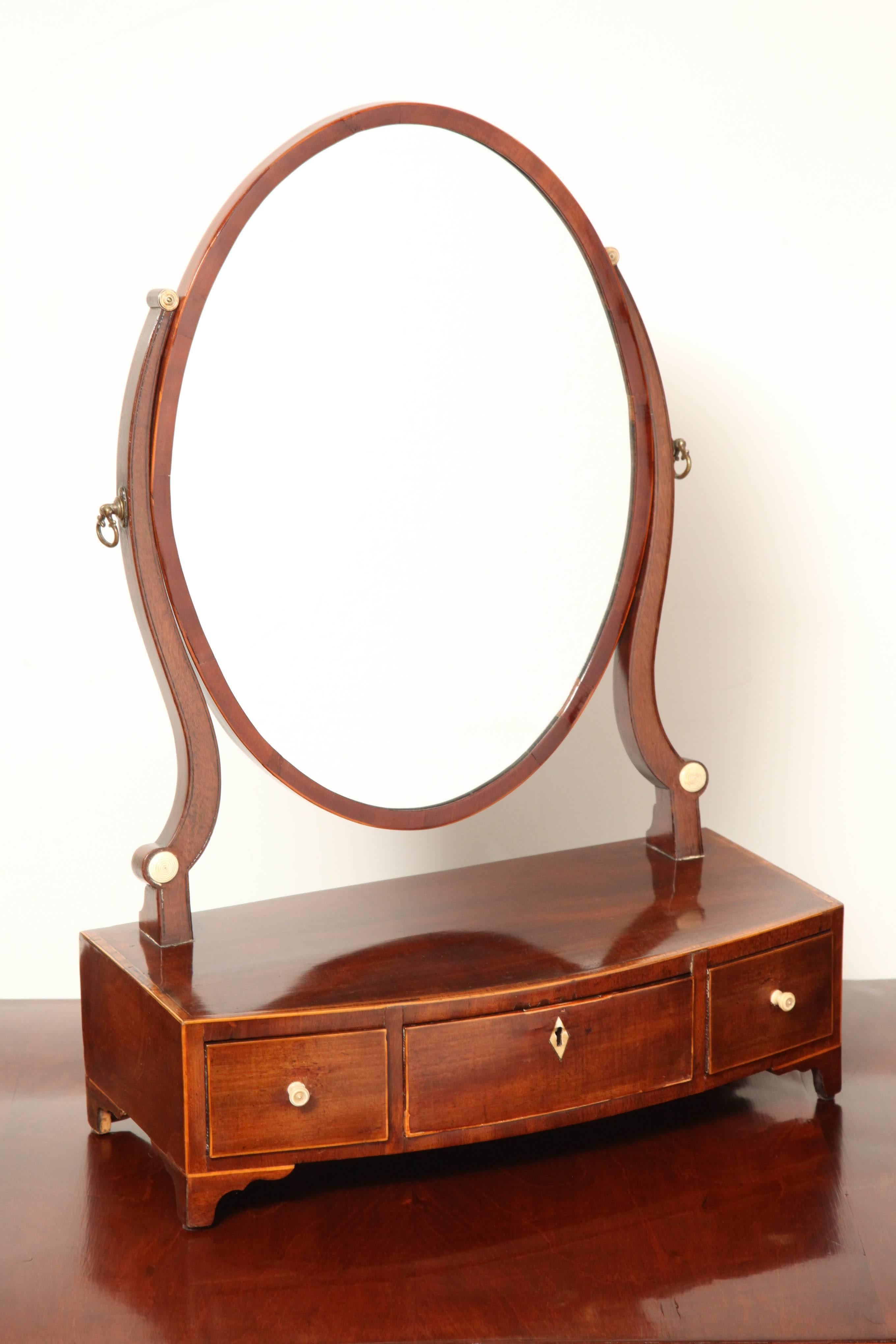 Early 19th Century English Regency, Mahogany Dressing Table Mirror 1