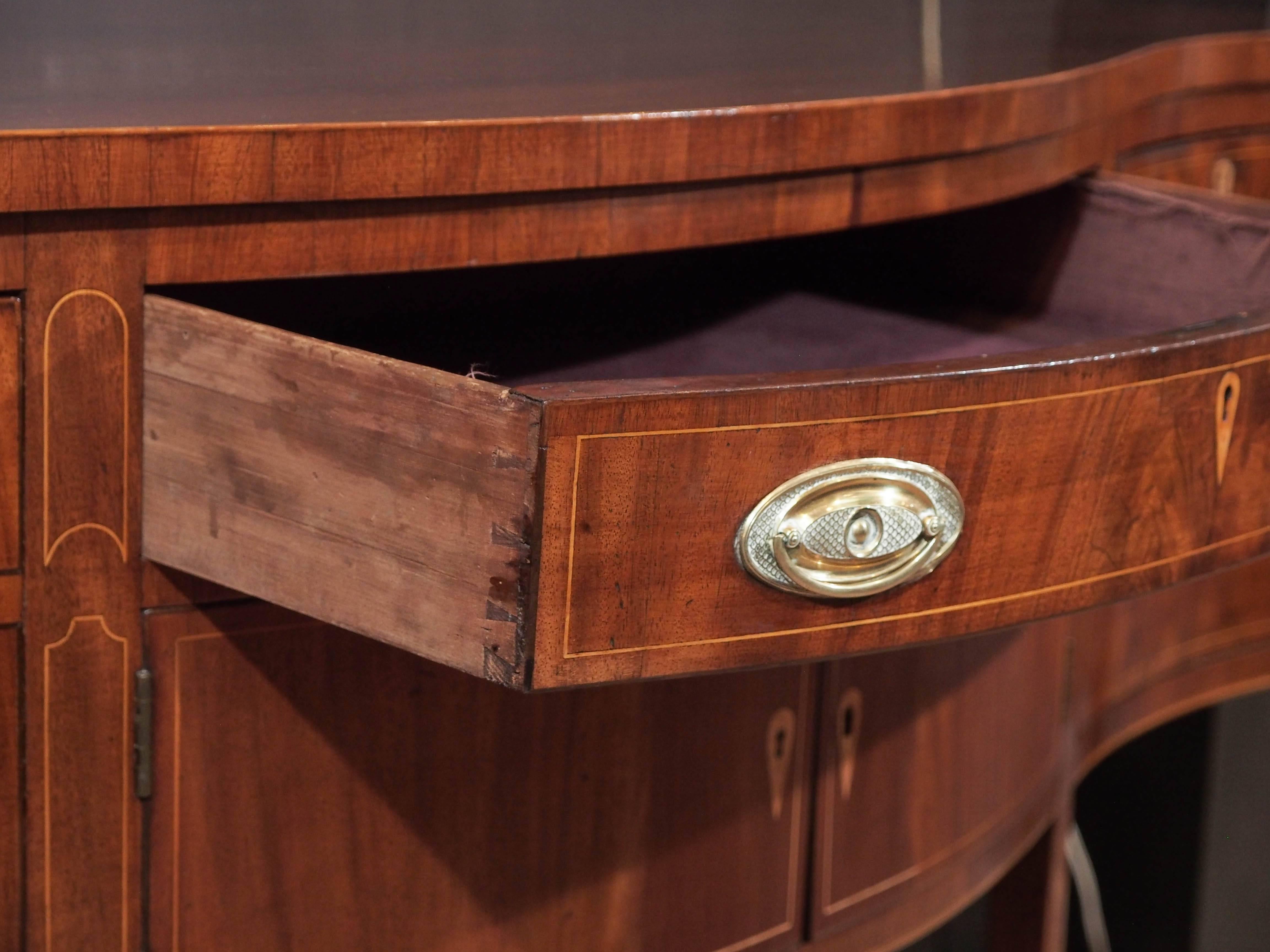 18th Century Antique American Mahogany Inlaid Sideboard