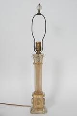 Ercole Barovier Pair of Corinthian Column Lamp Bases