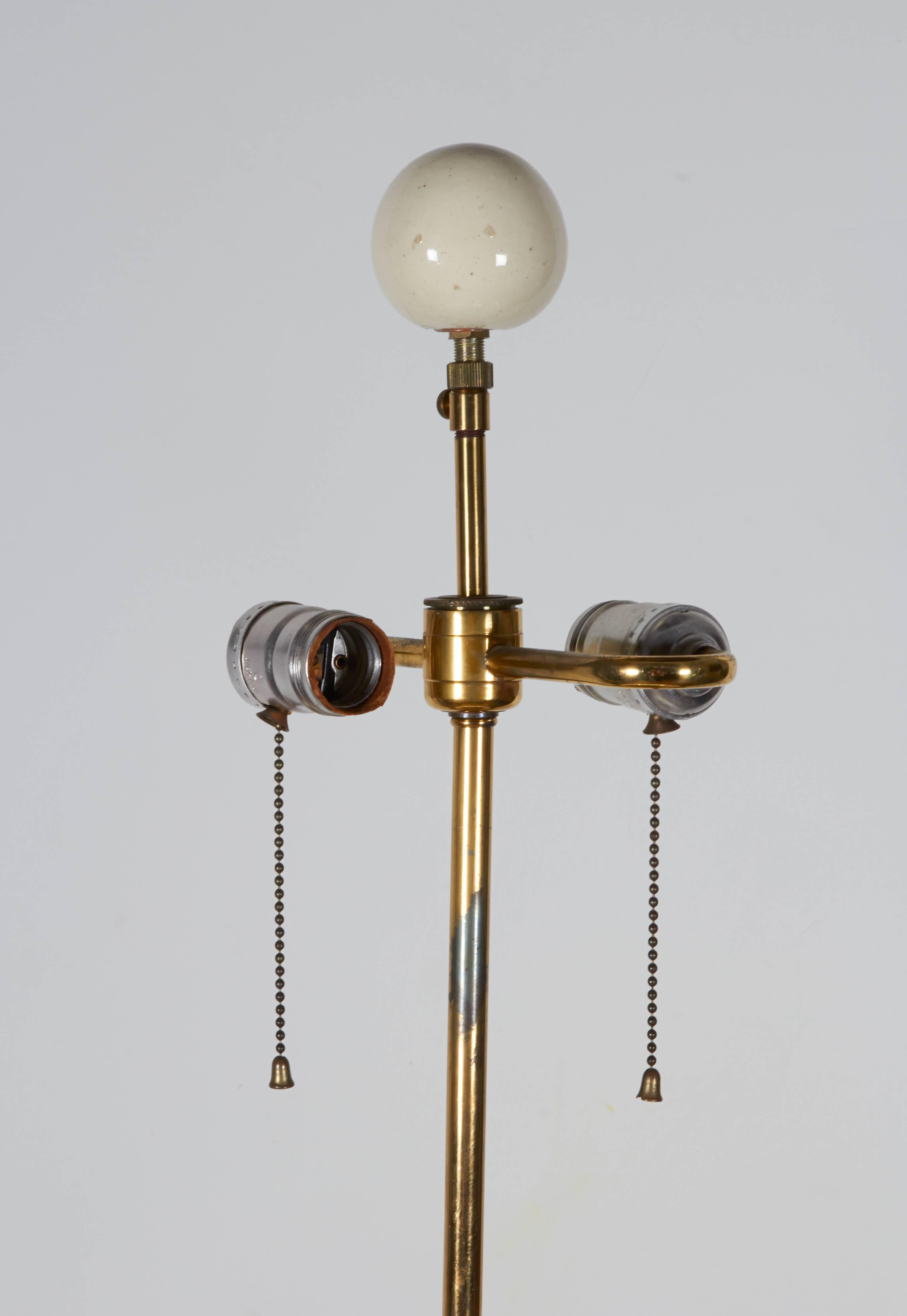 Mid-Century Modern Monumental Cream Ceramic Globe Lamp