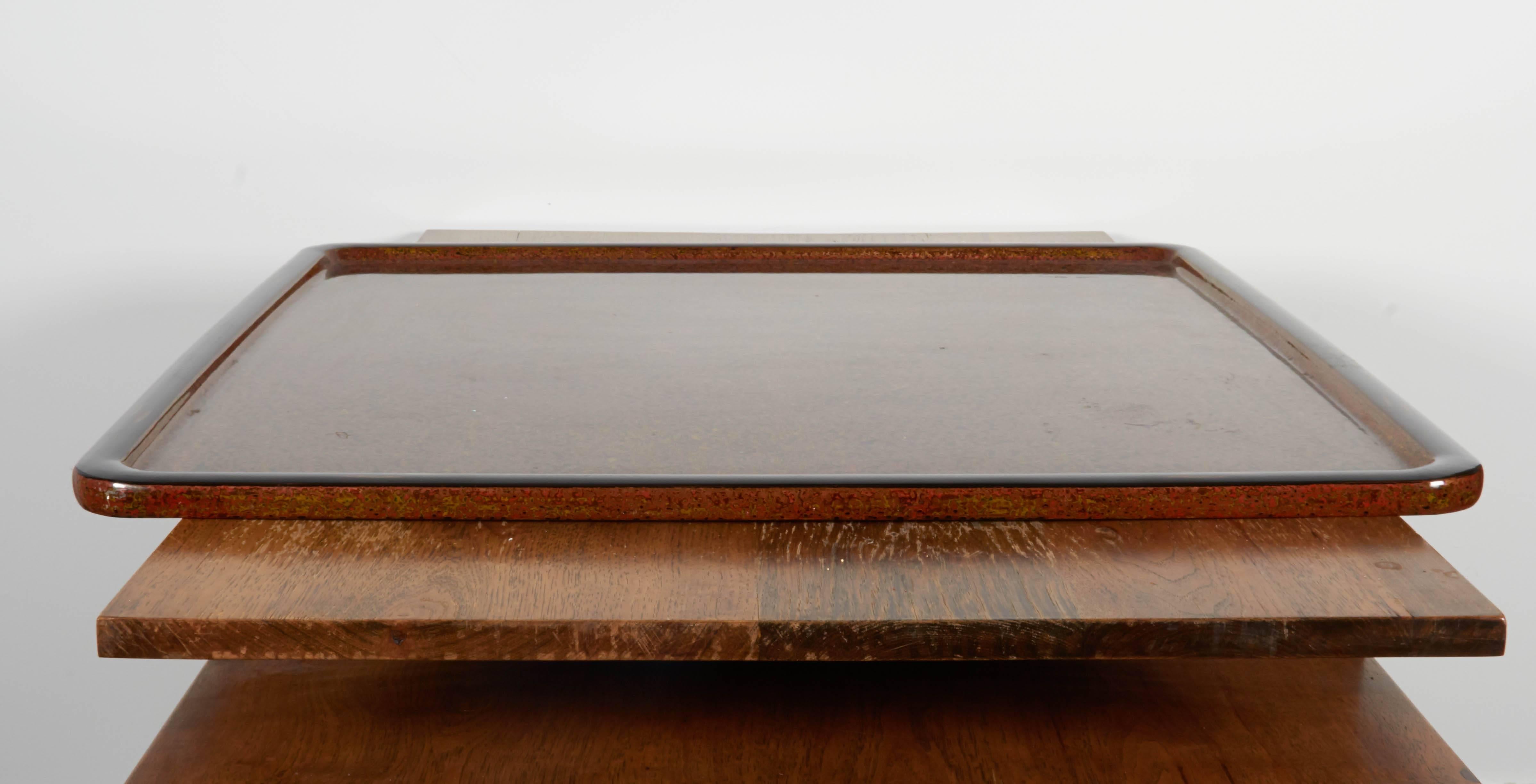 Lacquered Japanese Wakasa Lacquer Tray