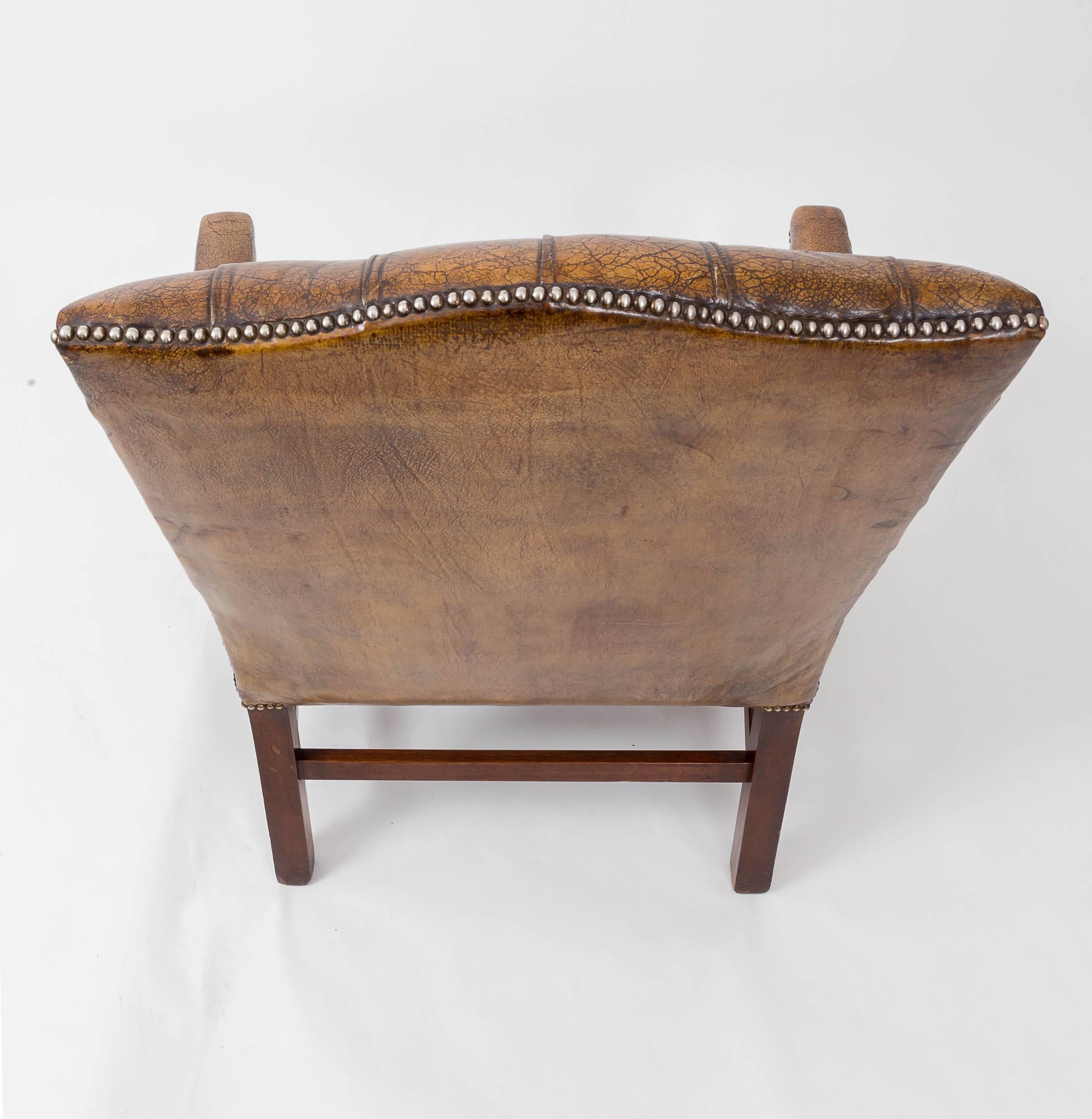 Gainsborough Leather Library, Desk Chair, England, circa 1930 In Good Condition For Sale In East Hampton, NY