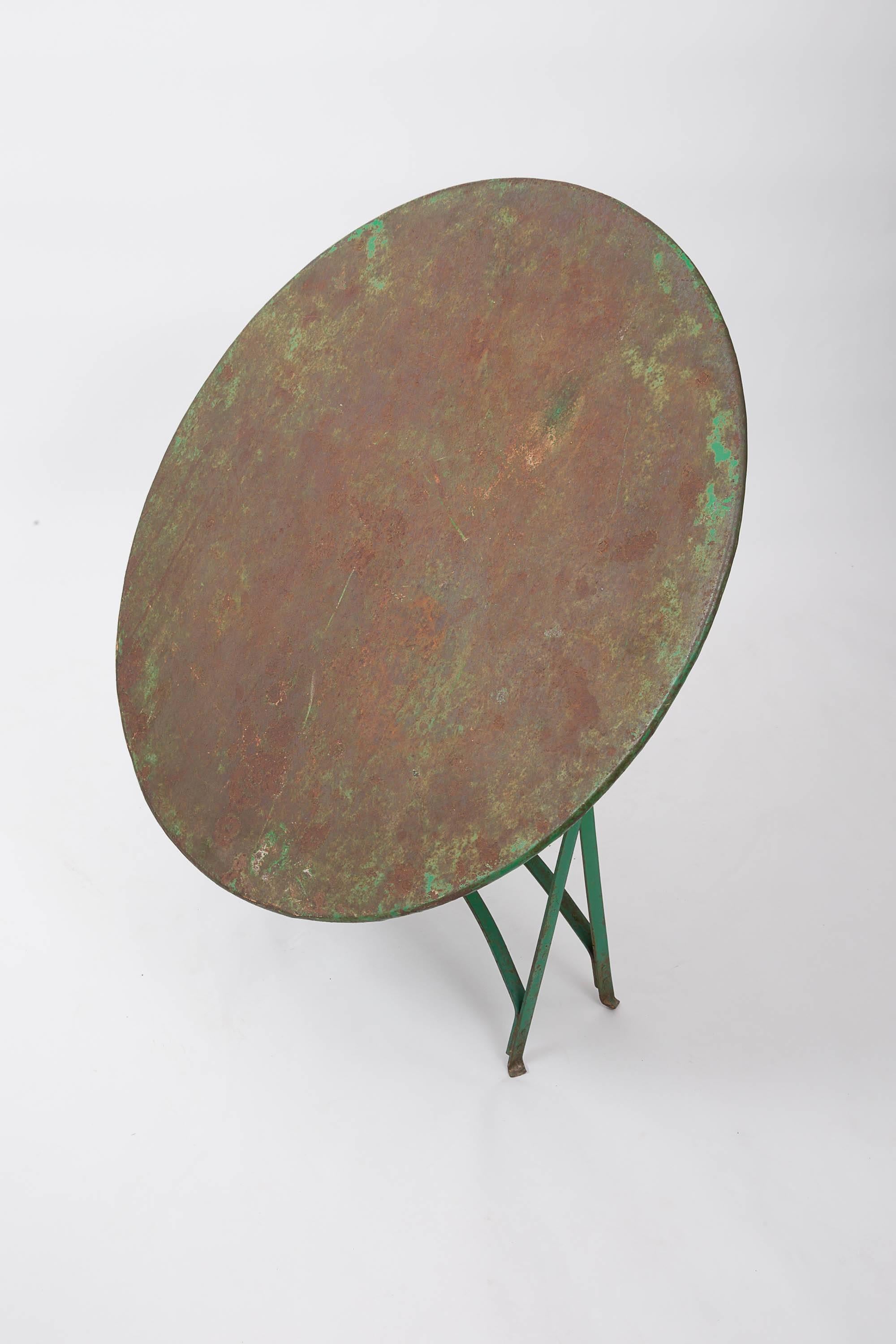French Turn-of the-Century Metal Garden Table, France, circa 1900