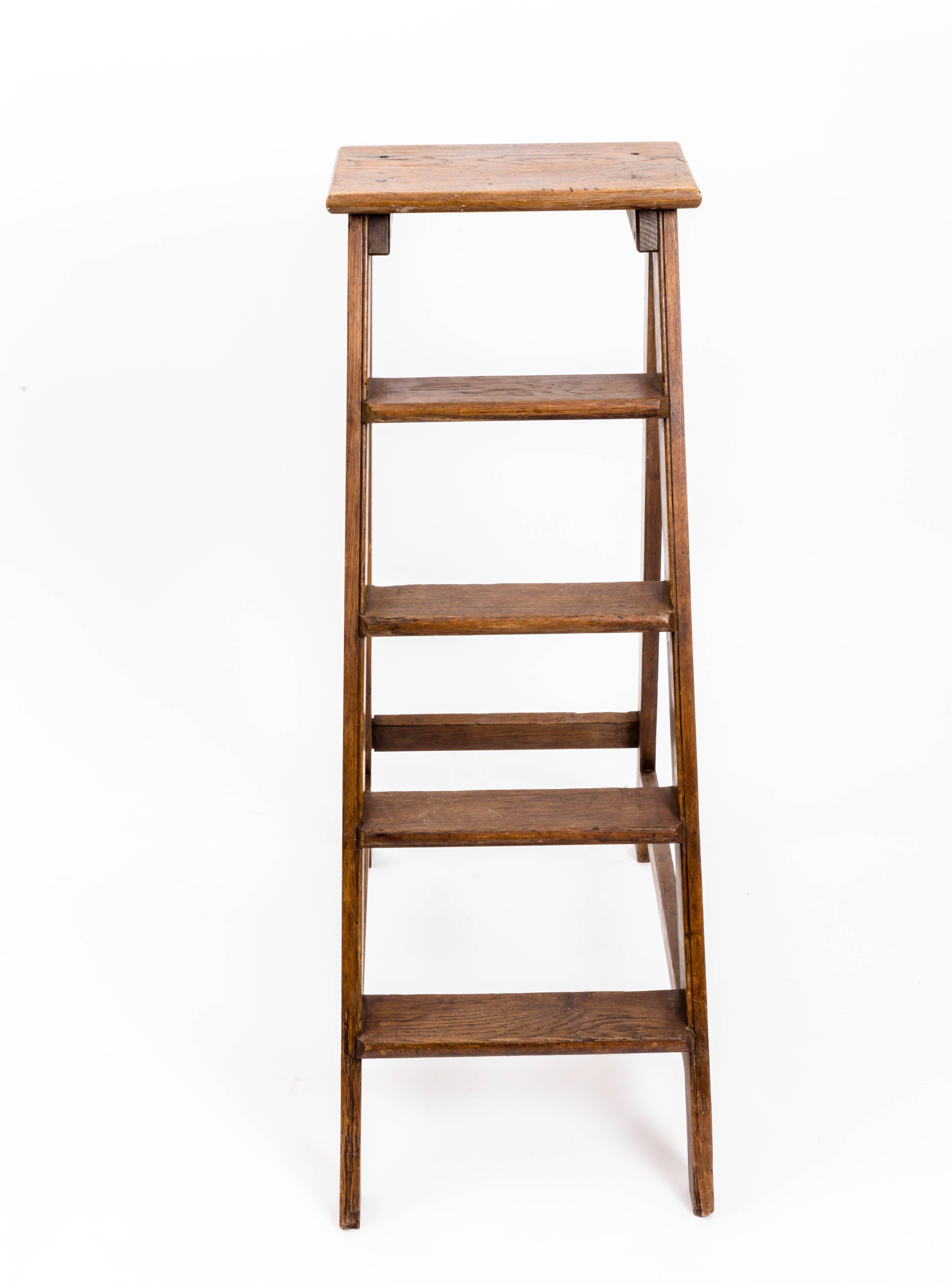 Sturdy five step library ladder.