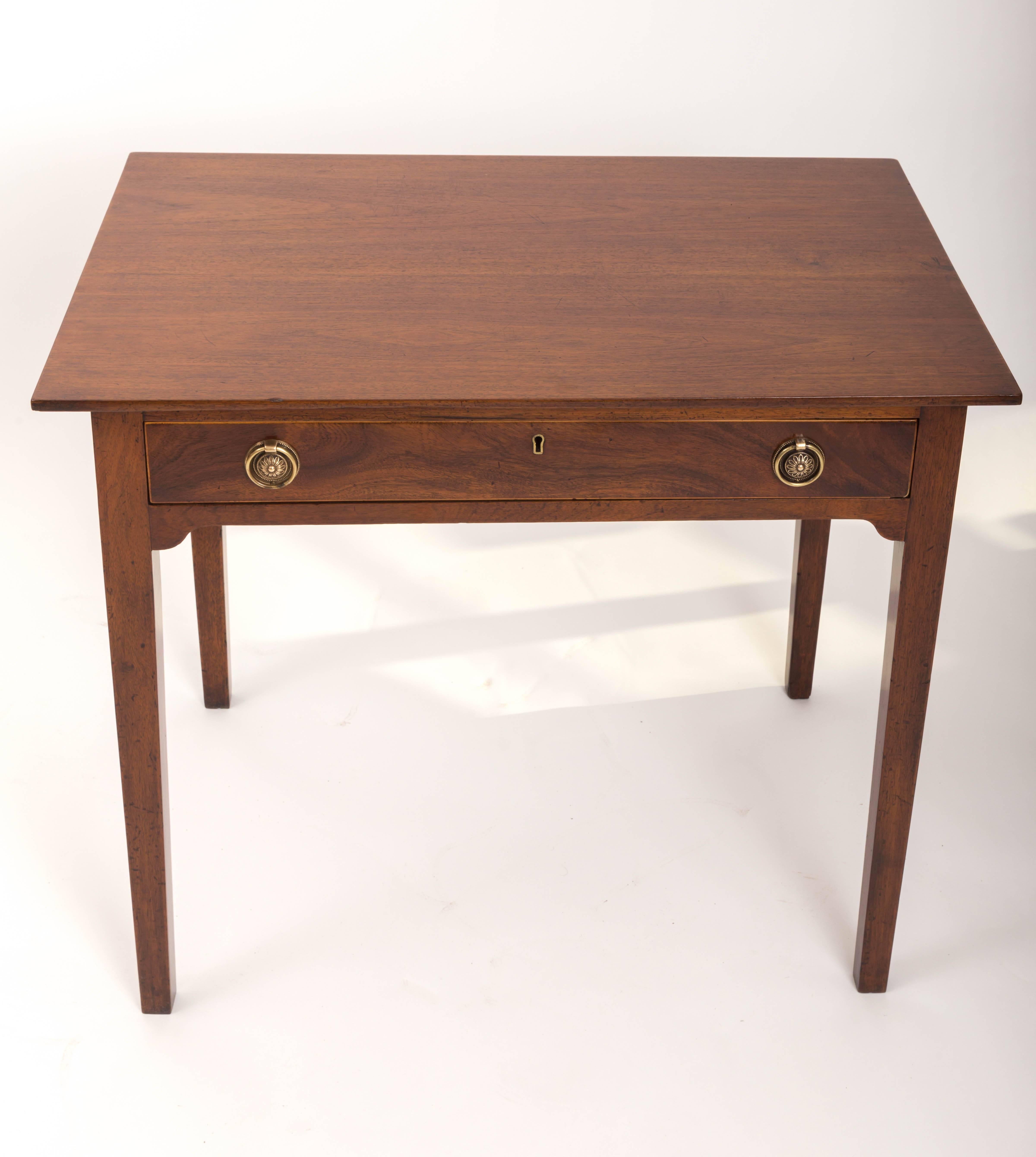 Brass 19th Century Mahogany Edwards & Roberts Side Table, England, circa 1895 For Sale