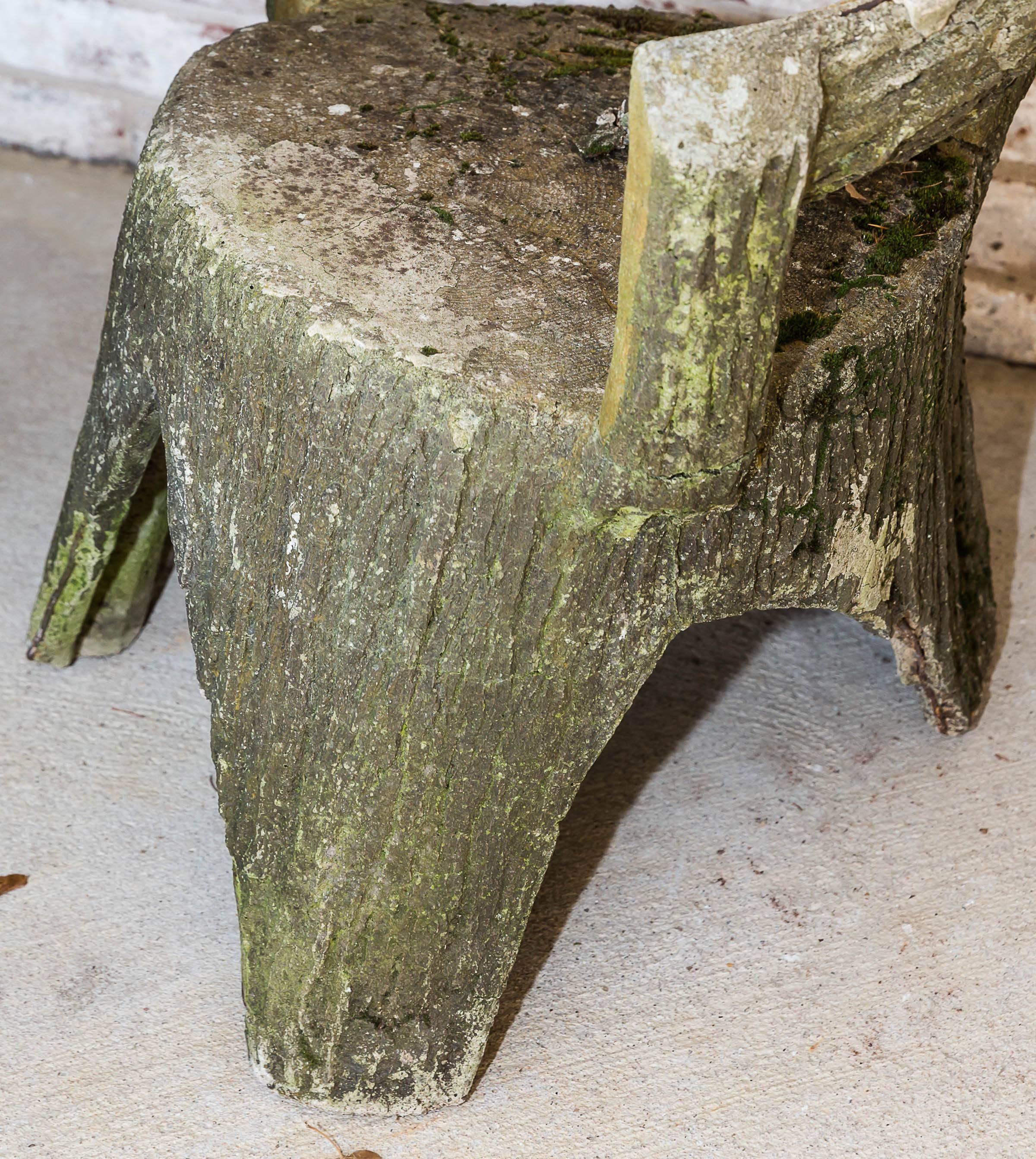 Set of Fois Bois Table and Chairs Garden Furniture, France, circa 1920s In Good Condition In East Hampton, NY