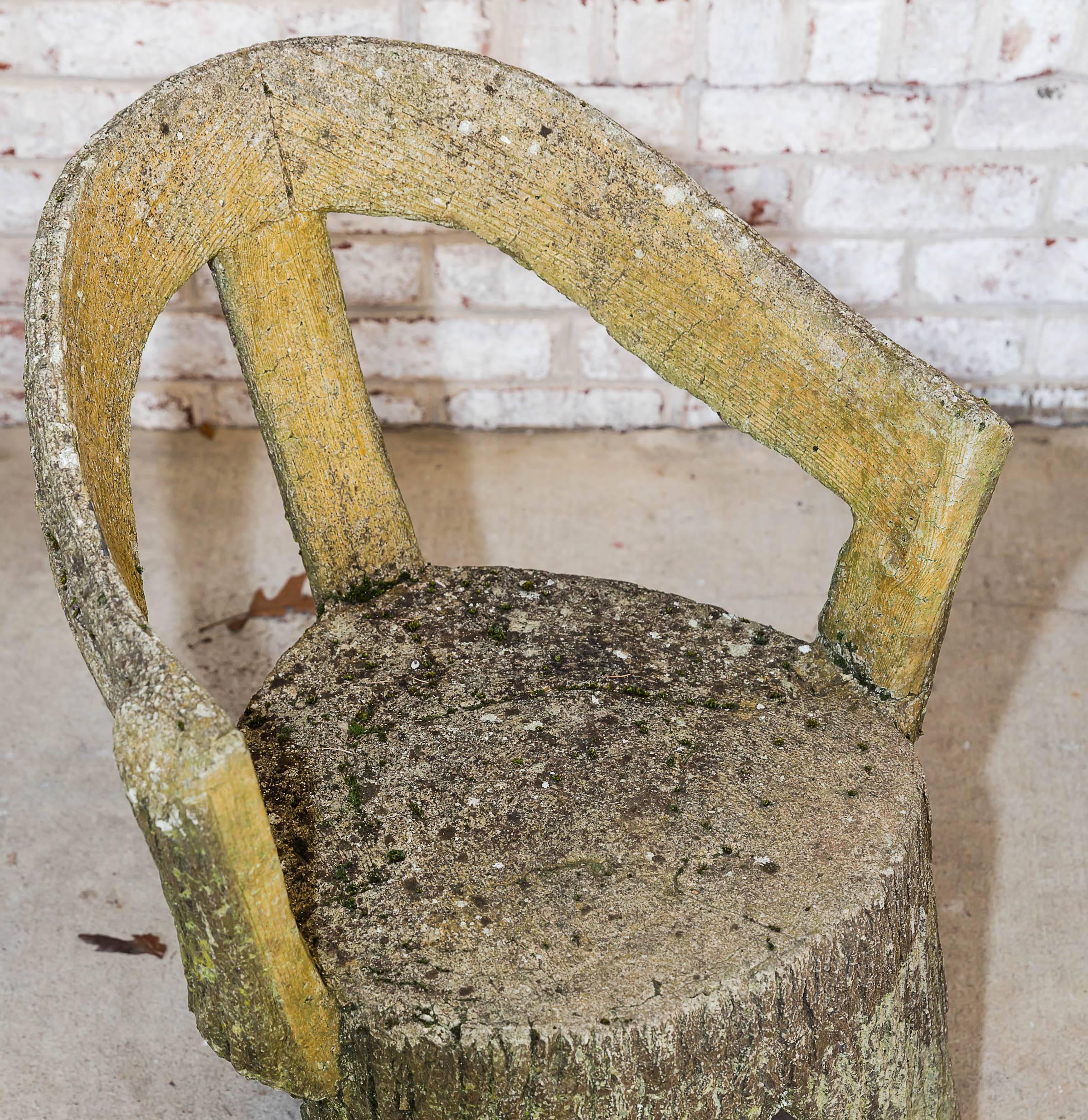 Set of Fois Bois Table and Chairs Garden Furniture, France, circa 1920s 3